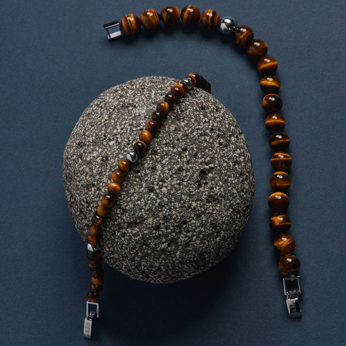 Najo Atlas Men's Beaded Bracelet -Tiger's Eye (6mm)