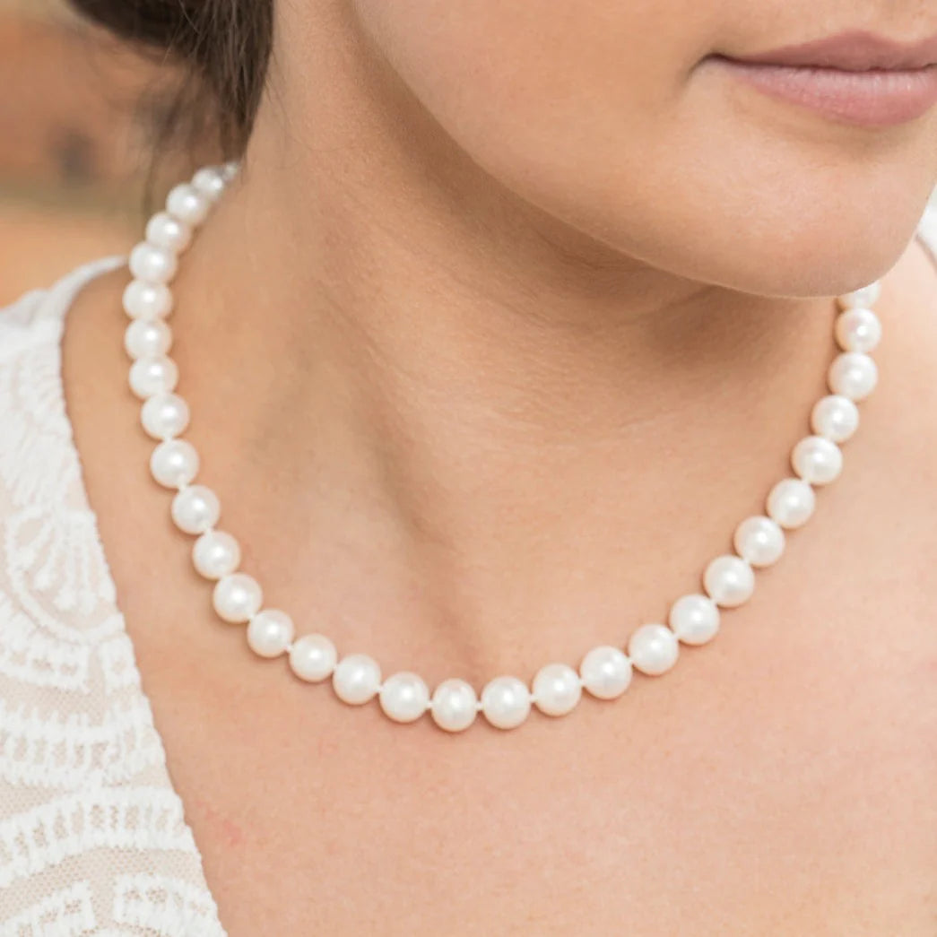 Ikecho Sterling Silver Annie Pearl Necklace 6.5-7.5mm 50cm