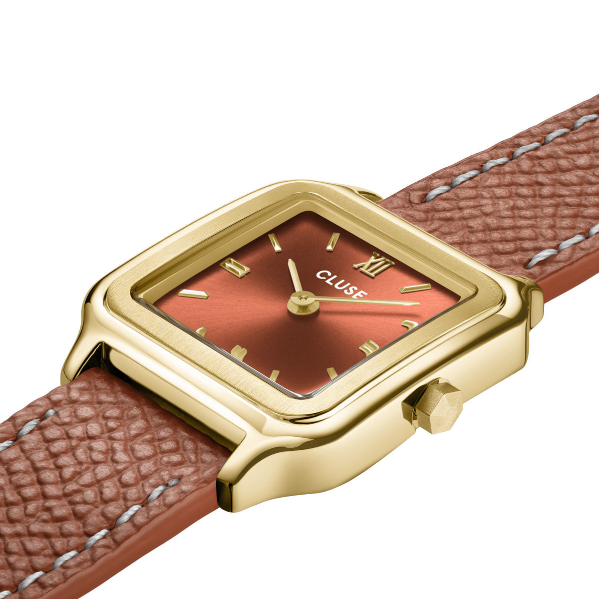 CLUSE Gracieuse Petite Double Leather Nutshell / Gold Watch