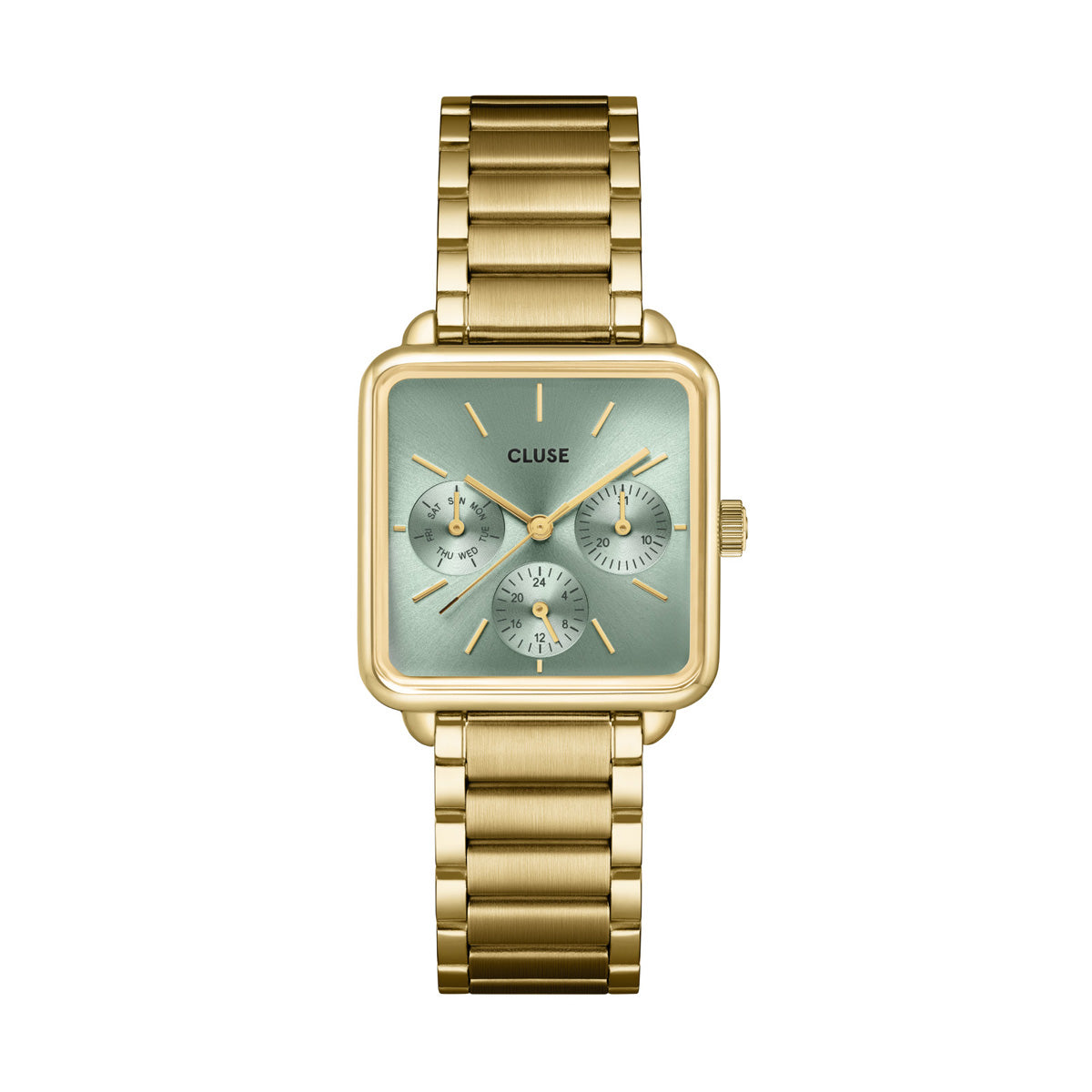 CLUSE La Tetragone Multifunction Sage Green/Gold Link