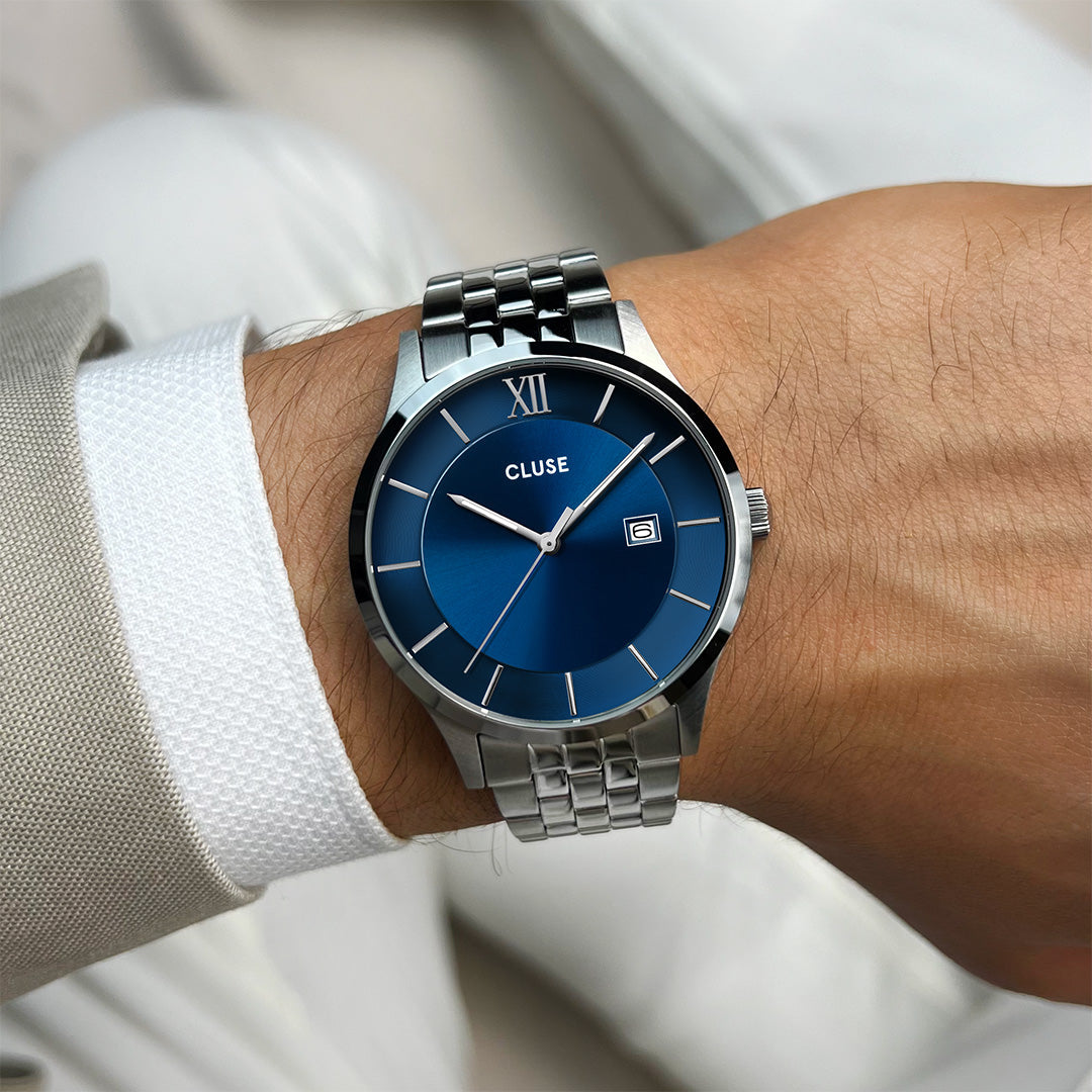 CLUSE Aravis 3-Hand Watch Steel Blue CW22701
