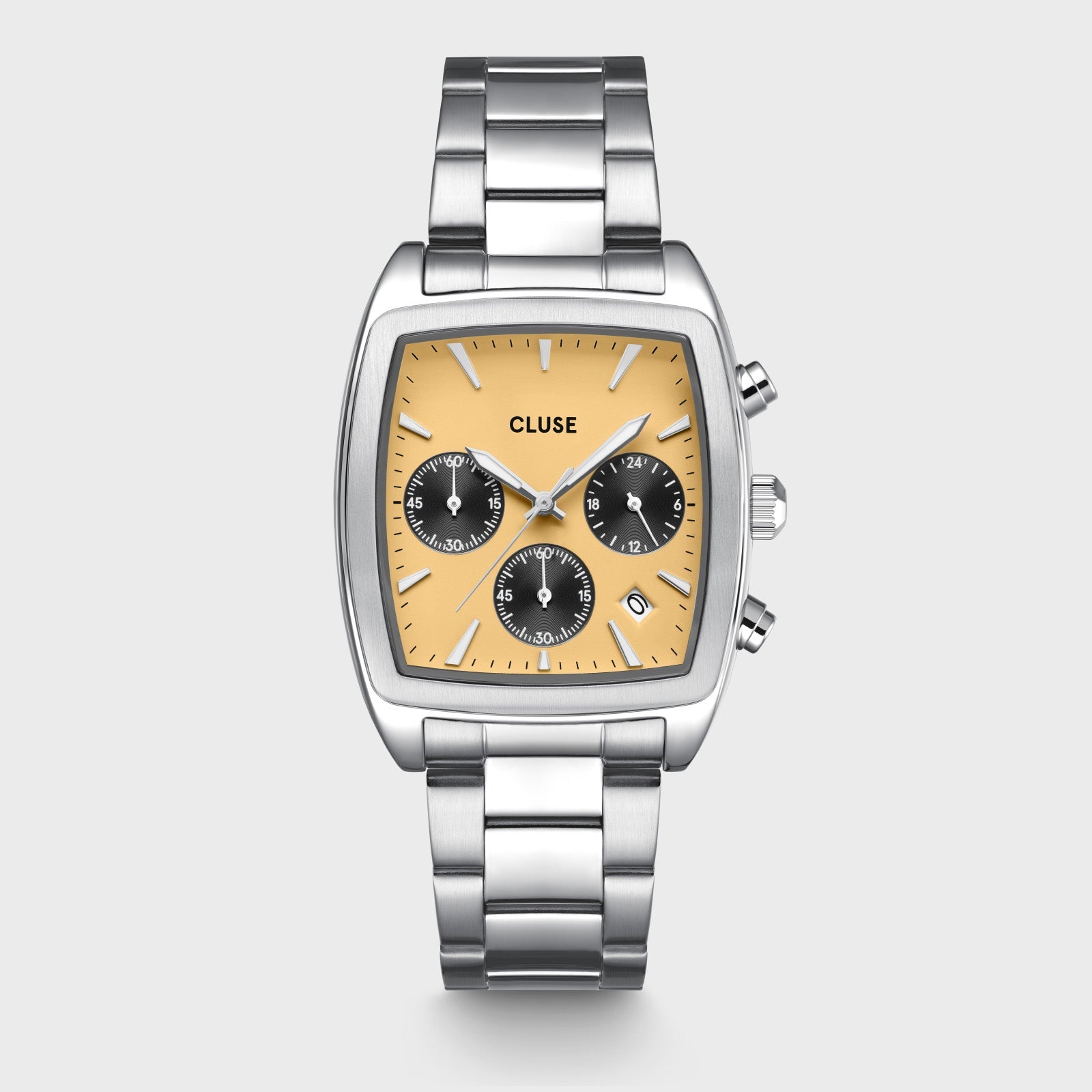 CLUSE Quartaut Chrono Men Watch Steel Yellow and Grey CW52004