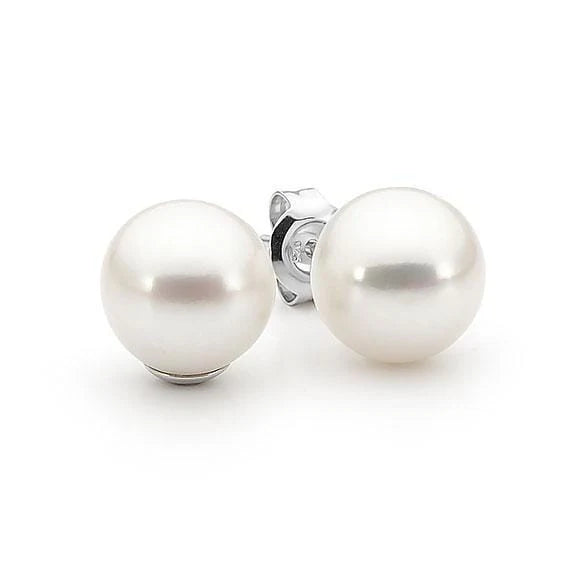 Ikecho Claire White Pearl Stud Earrings 5-5.5mm