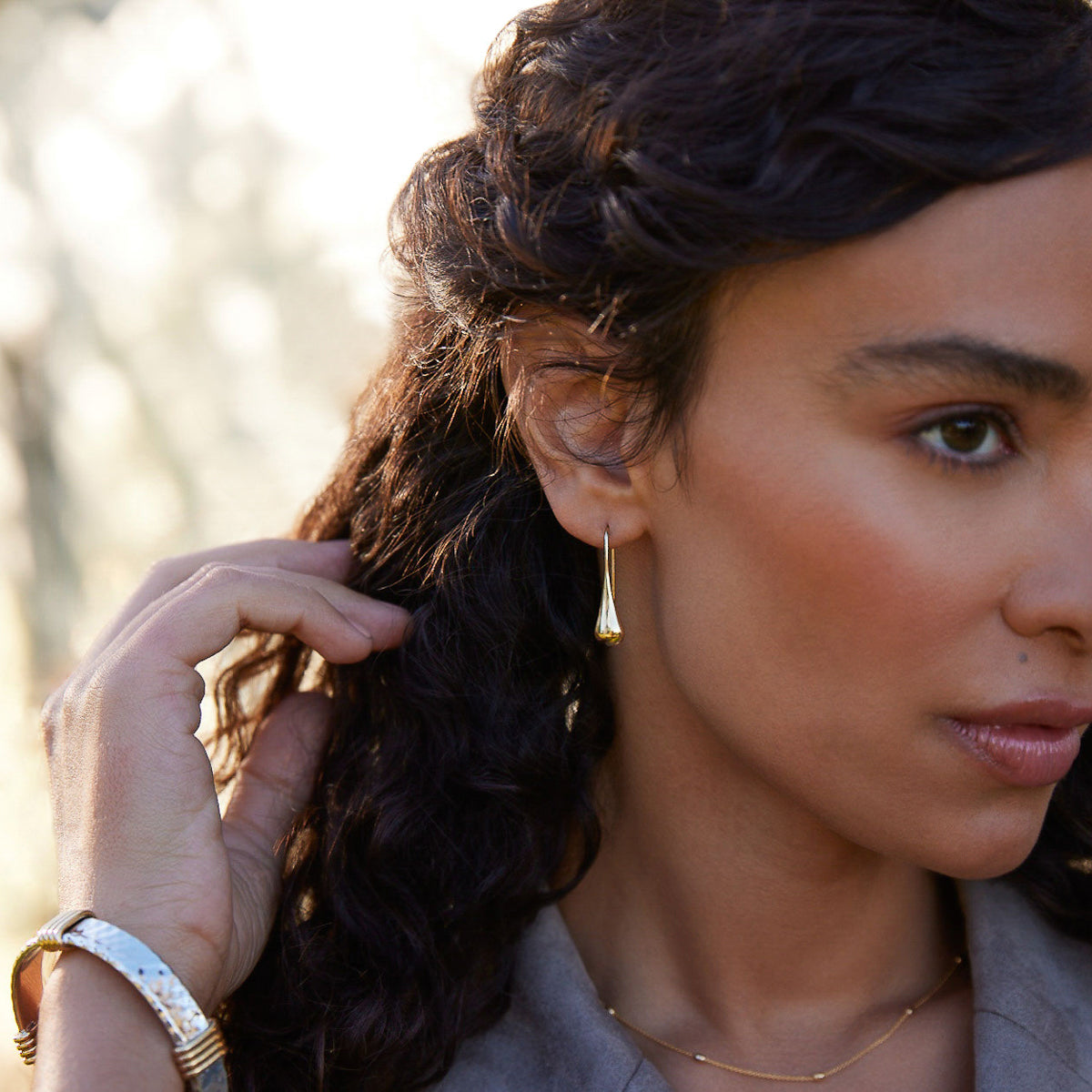 Najo My Silent Tears Earring - Yellow Gold