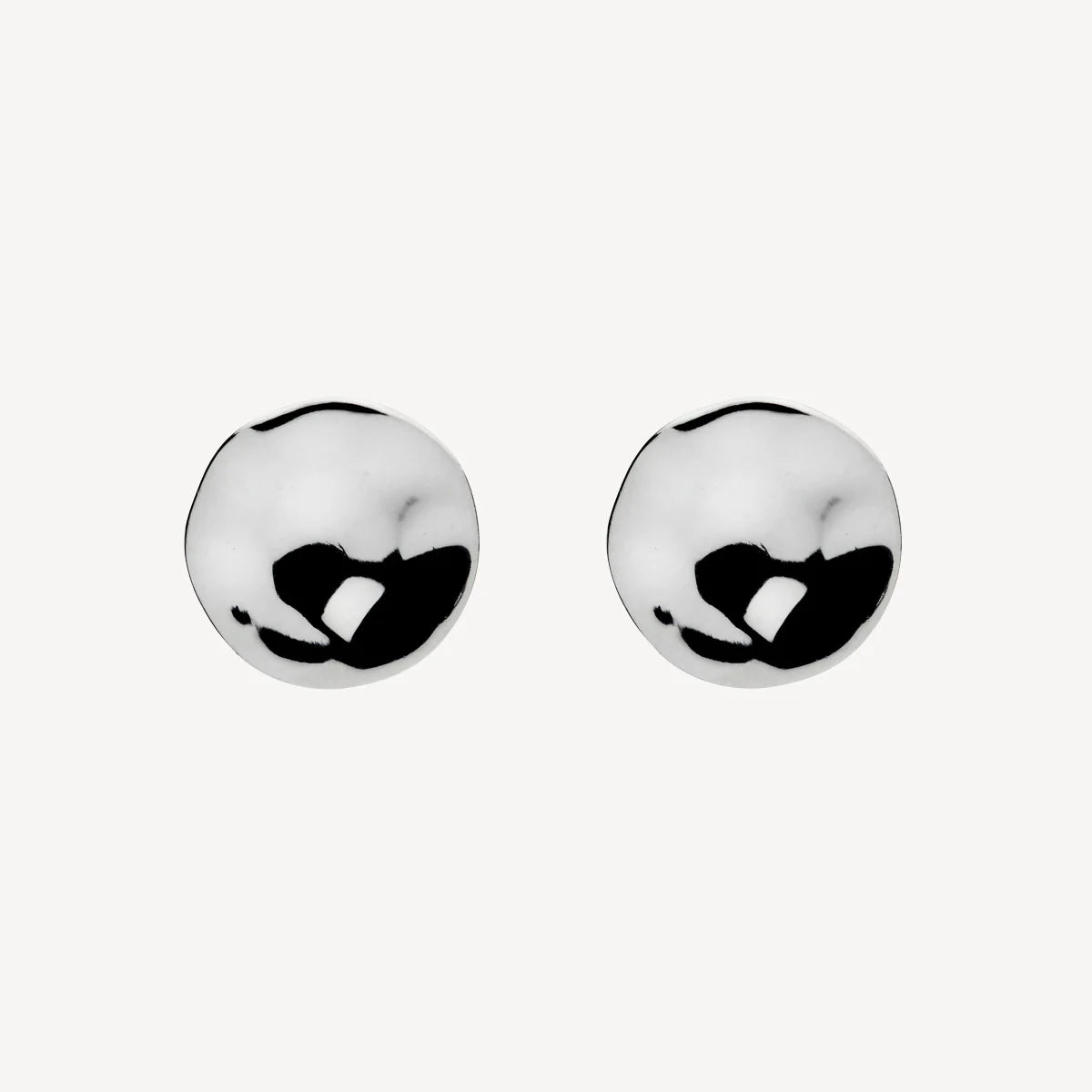 Najo Double Beat Stud Earring - Sterling silver