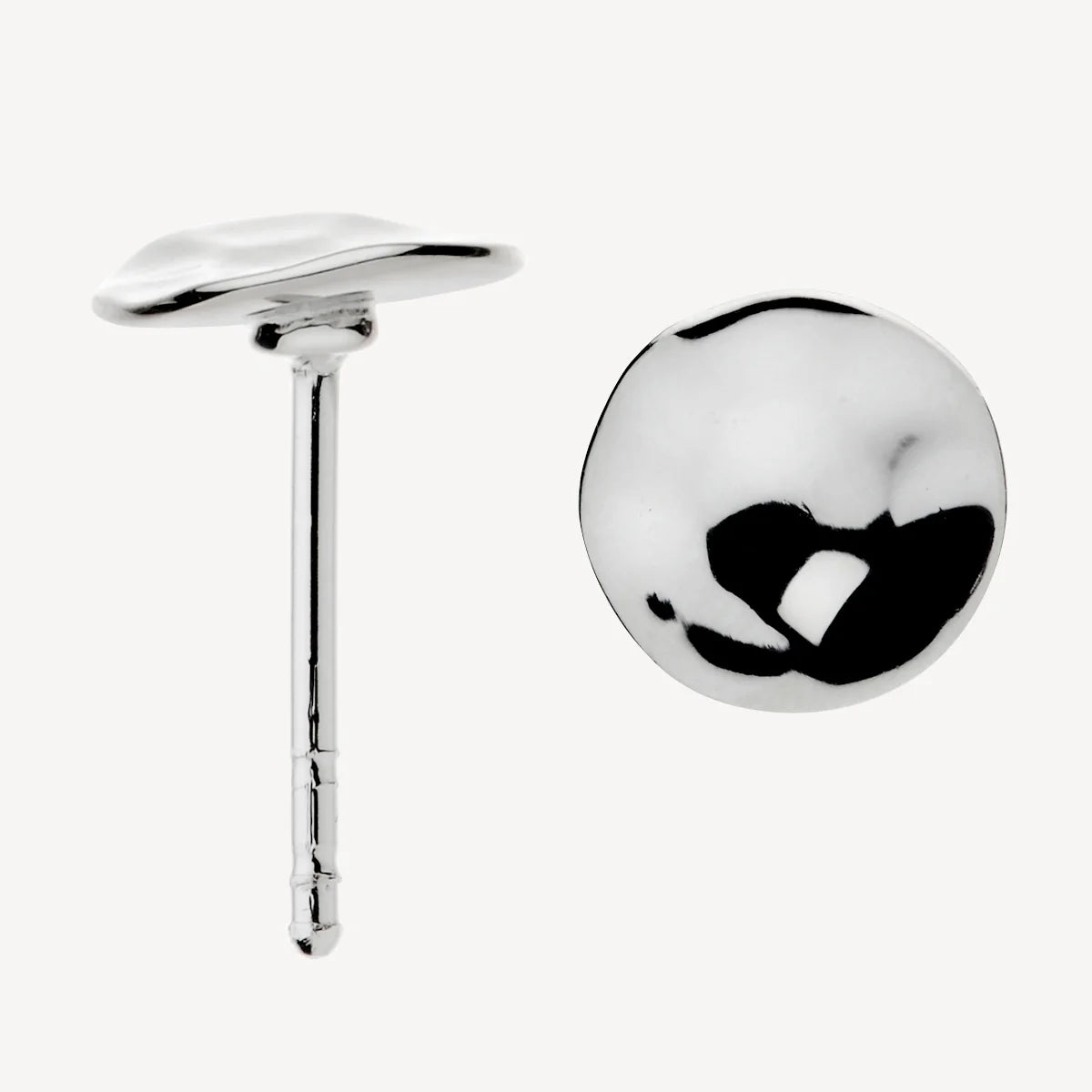 Najo Double Beat Stud Earring - Sterling silver