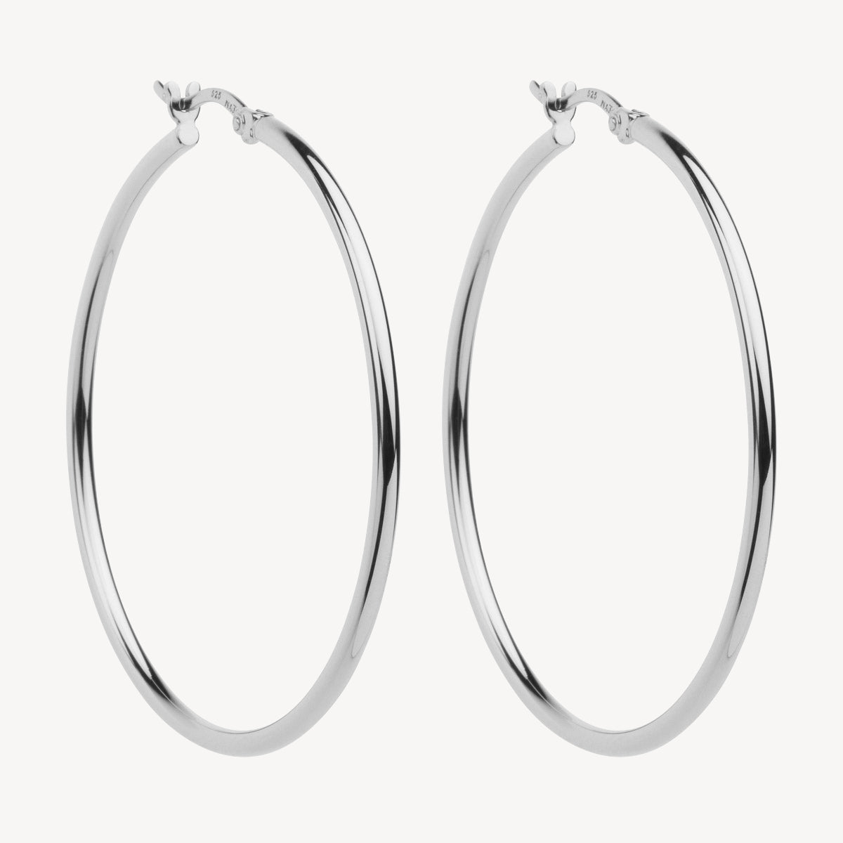 Najo Simple Hoop 2x45mm - Sterling Silver