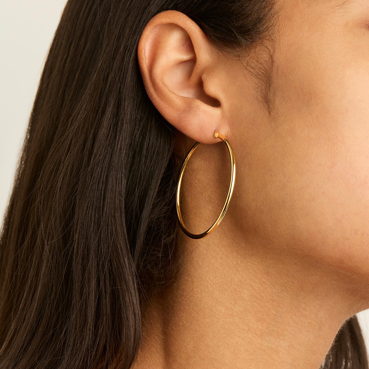 Najo Simple Hoop 2x45mm - Yellow Gold