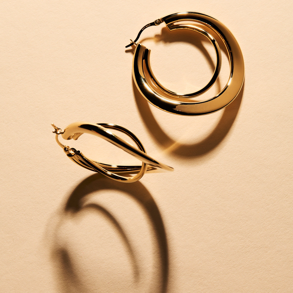 Najo Baby Strudel Hoop - Yellow Gold