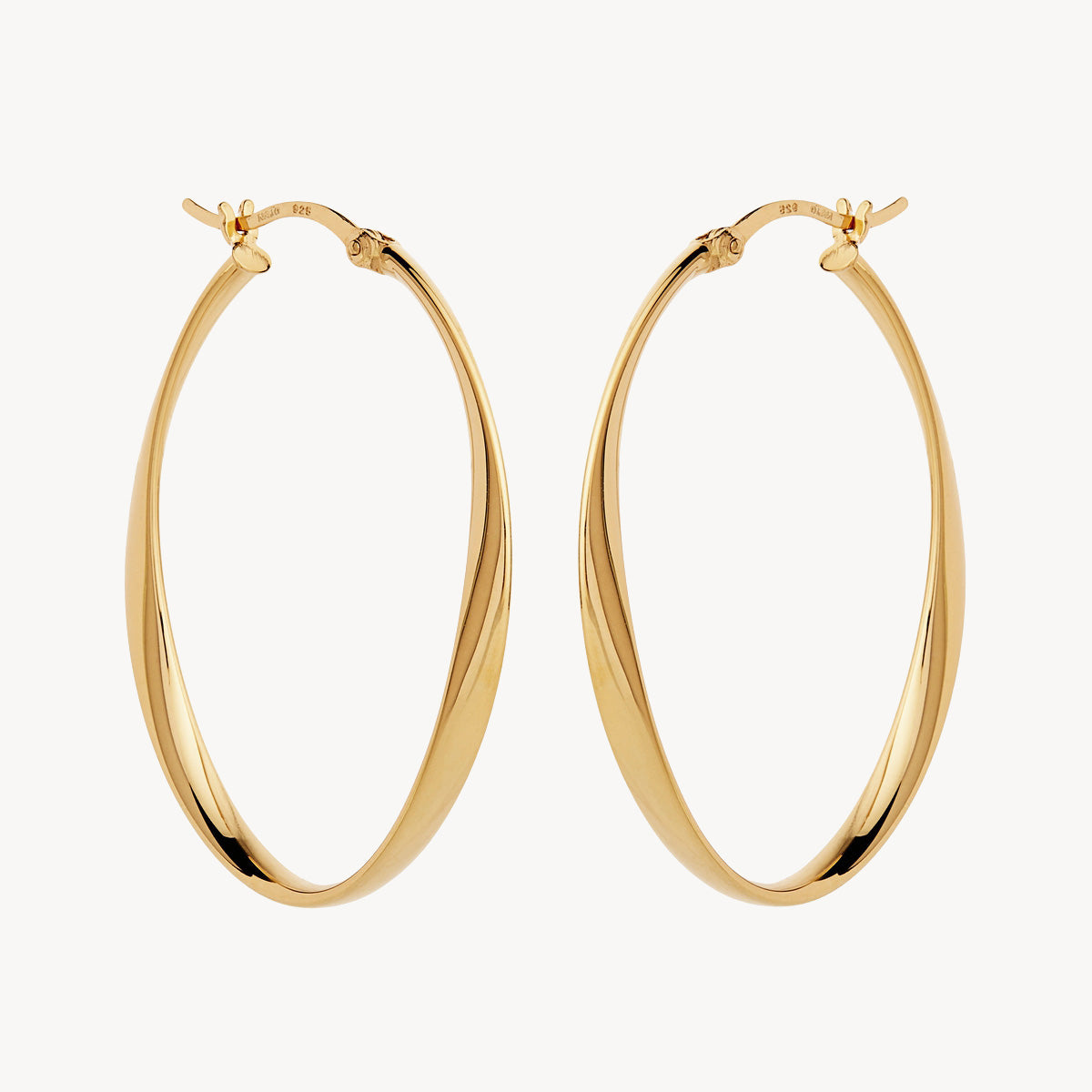 Najo Cinta Large Hoop Earring - Yellow Gold