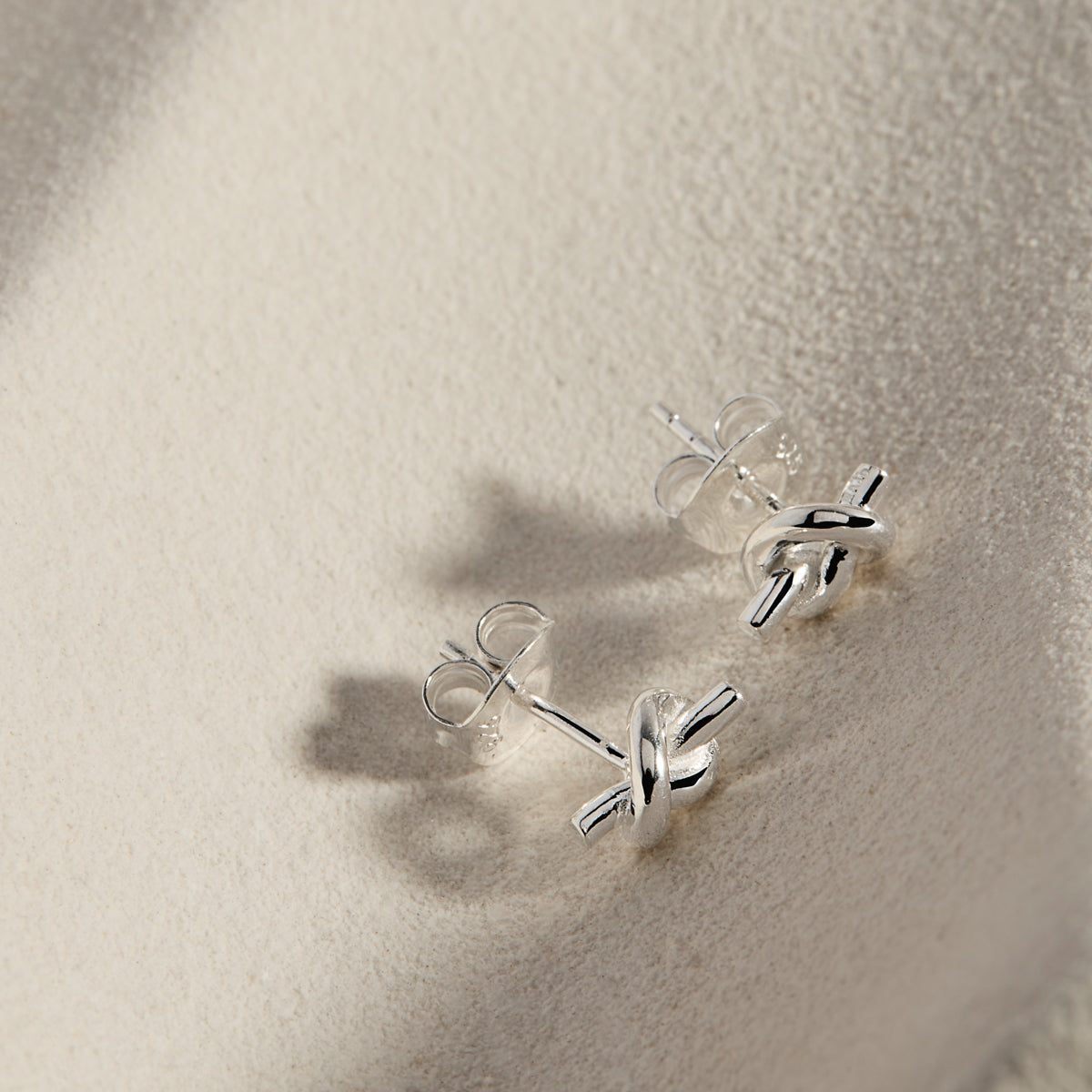 Najo Nature’s Knot Stud Earrings - Sterling Silver