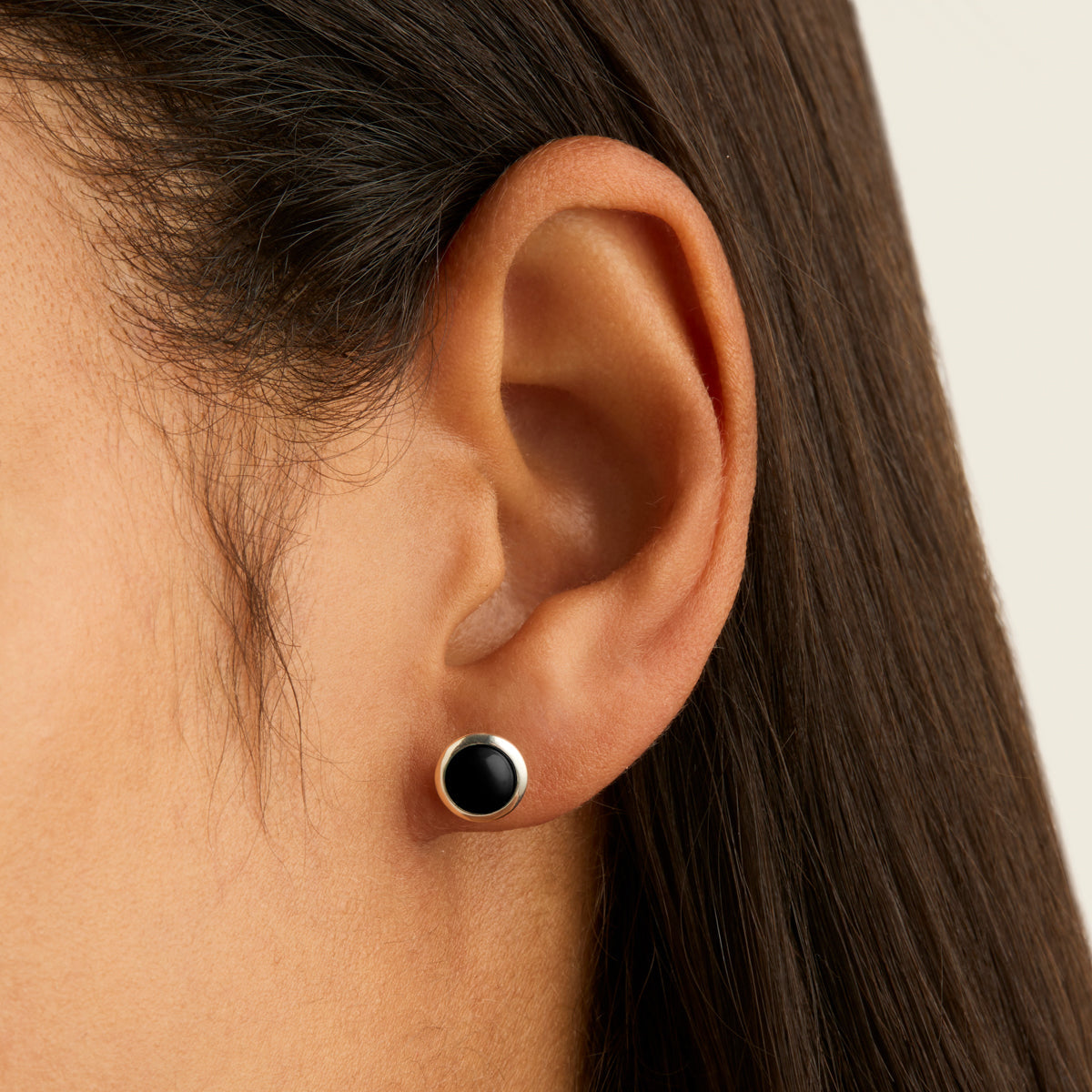 Najo Husk Onyx Stud Earring