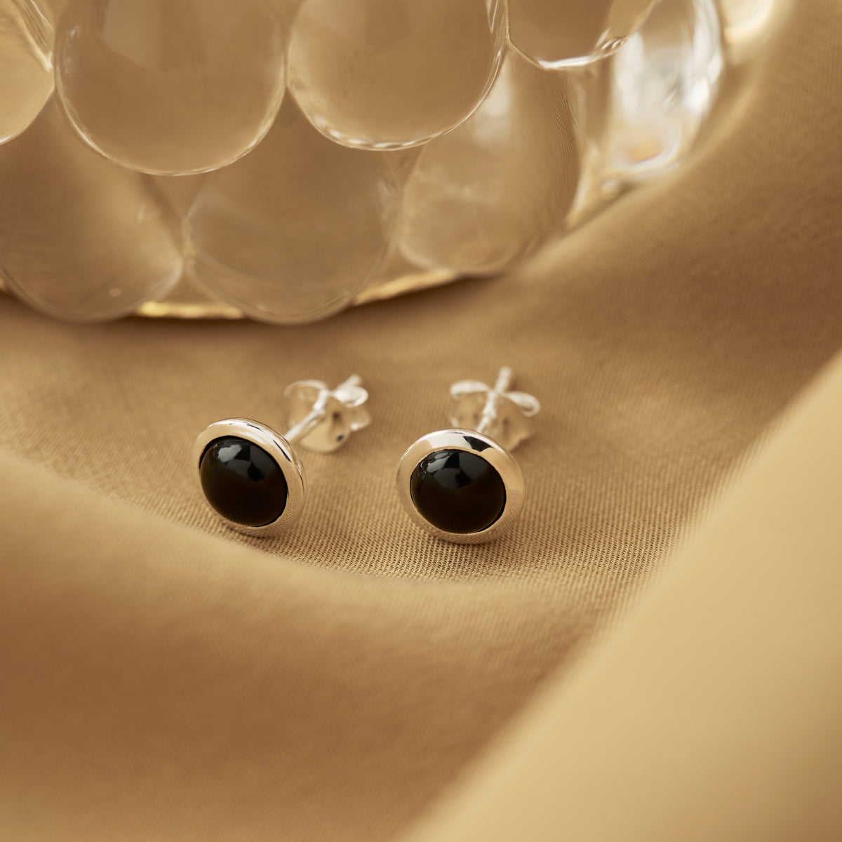 Najo Husk Onyx Stud Earring