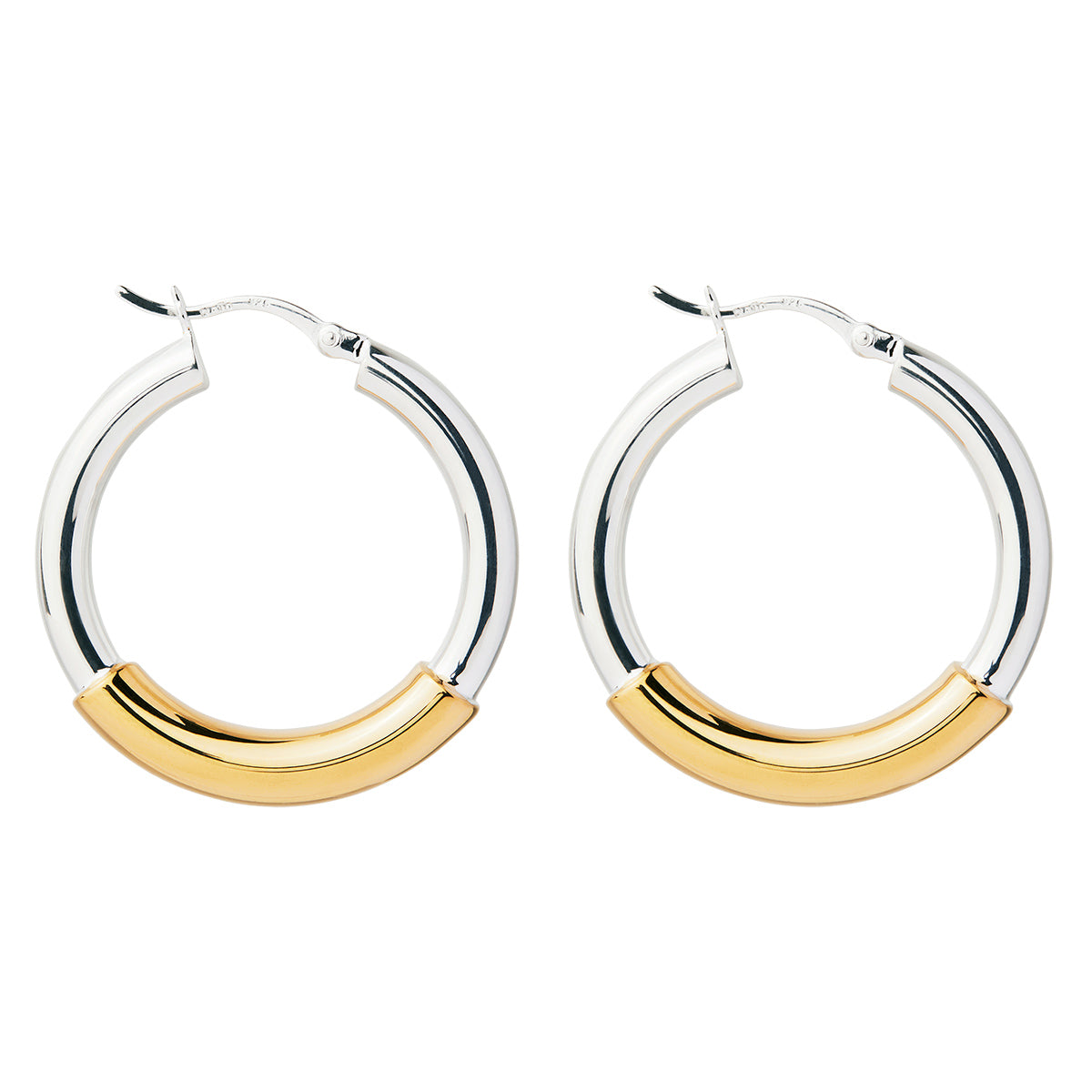 NAJO Amalfi Two-Tone Hoop Earrings