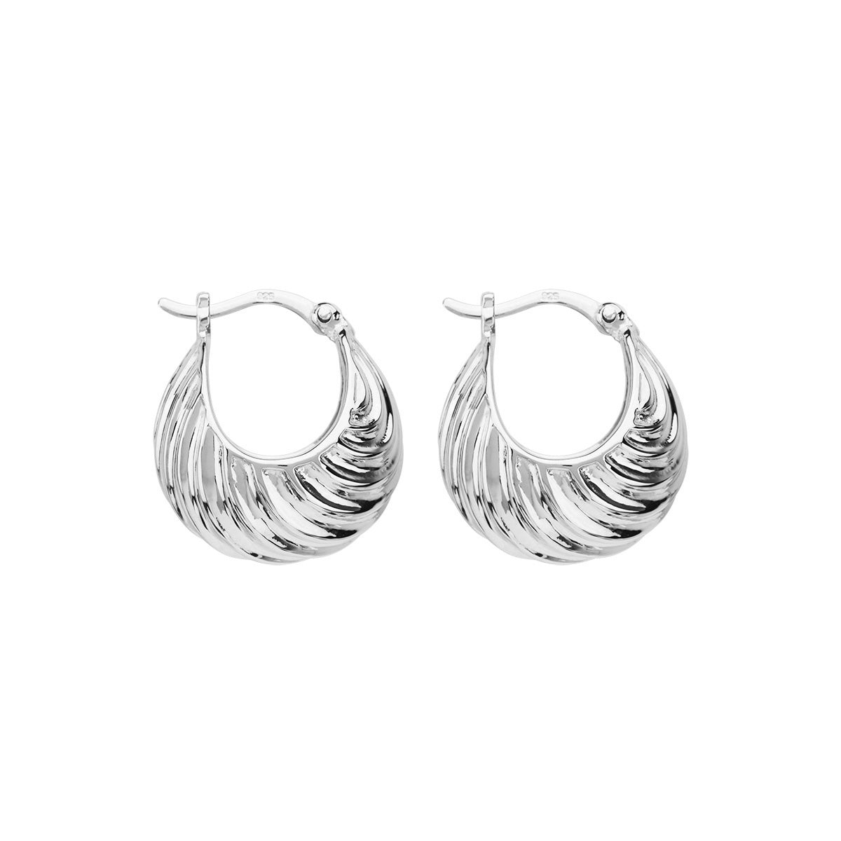 Najo Cloud Catcher Hoop Earrings - Sterling Silver