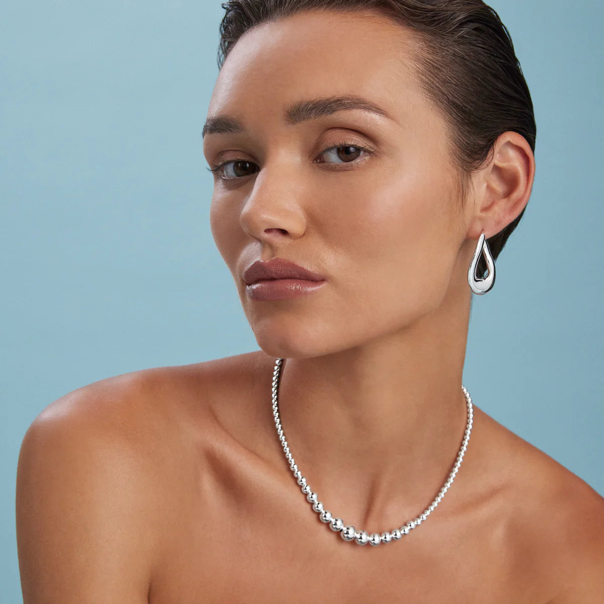Najo Gravity Hoop Earrings - Sterling Silver