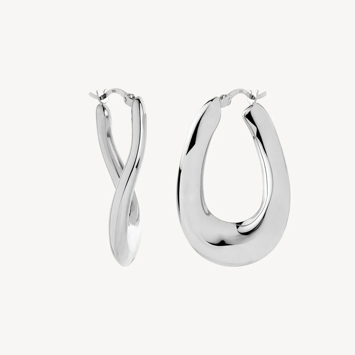 Najo Gravity Hoop Earrings - Sterling Silver