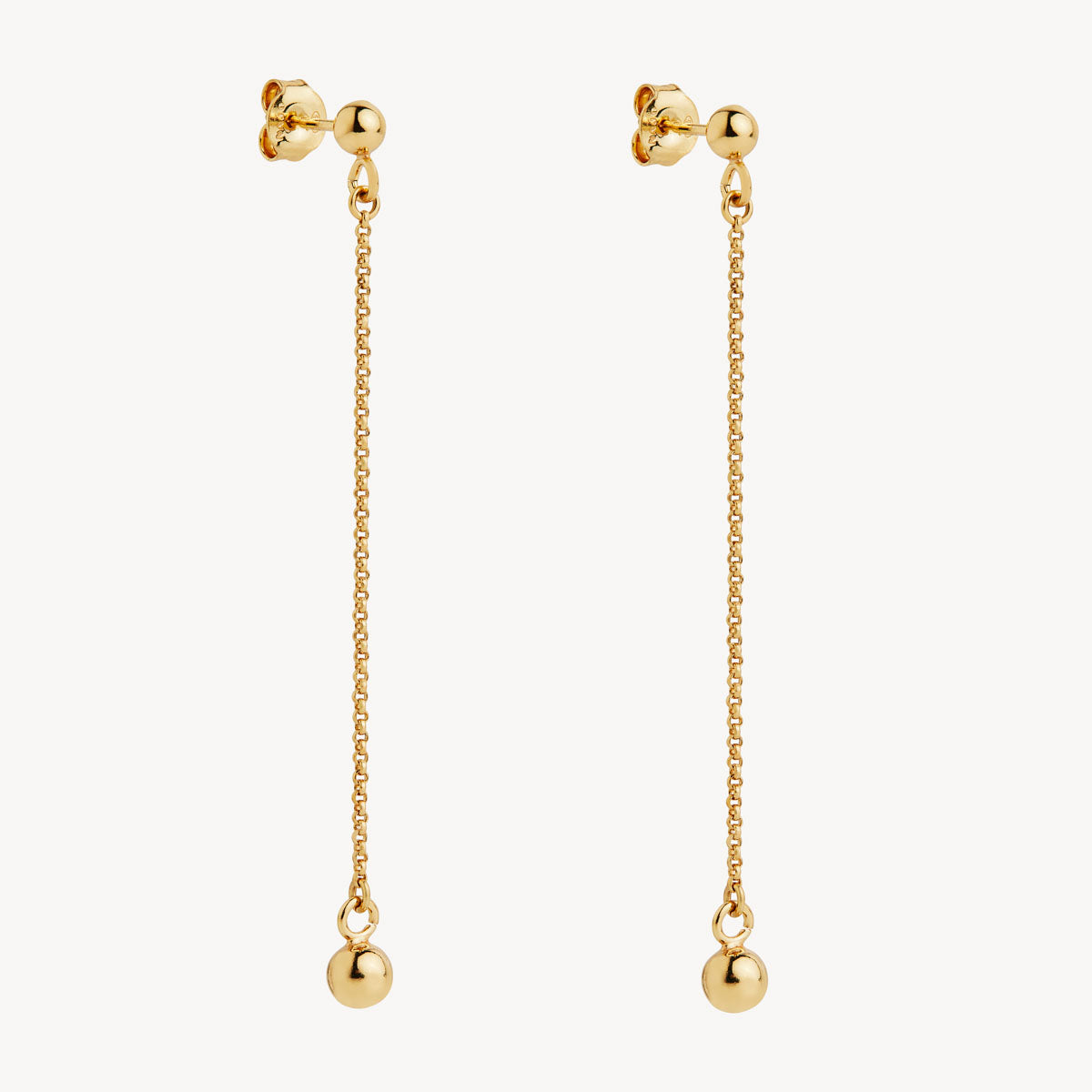 Najo Sunbeam Stud Drop Earrings - Yellow Gold