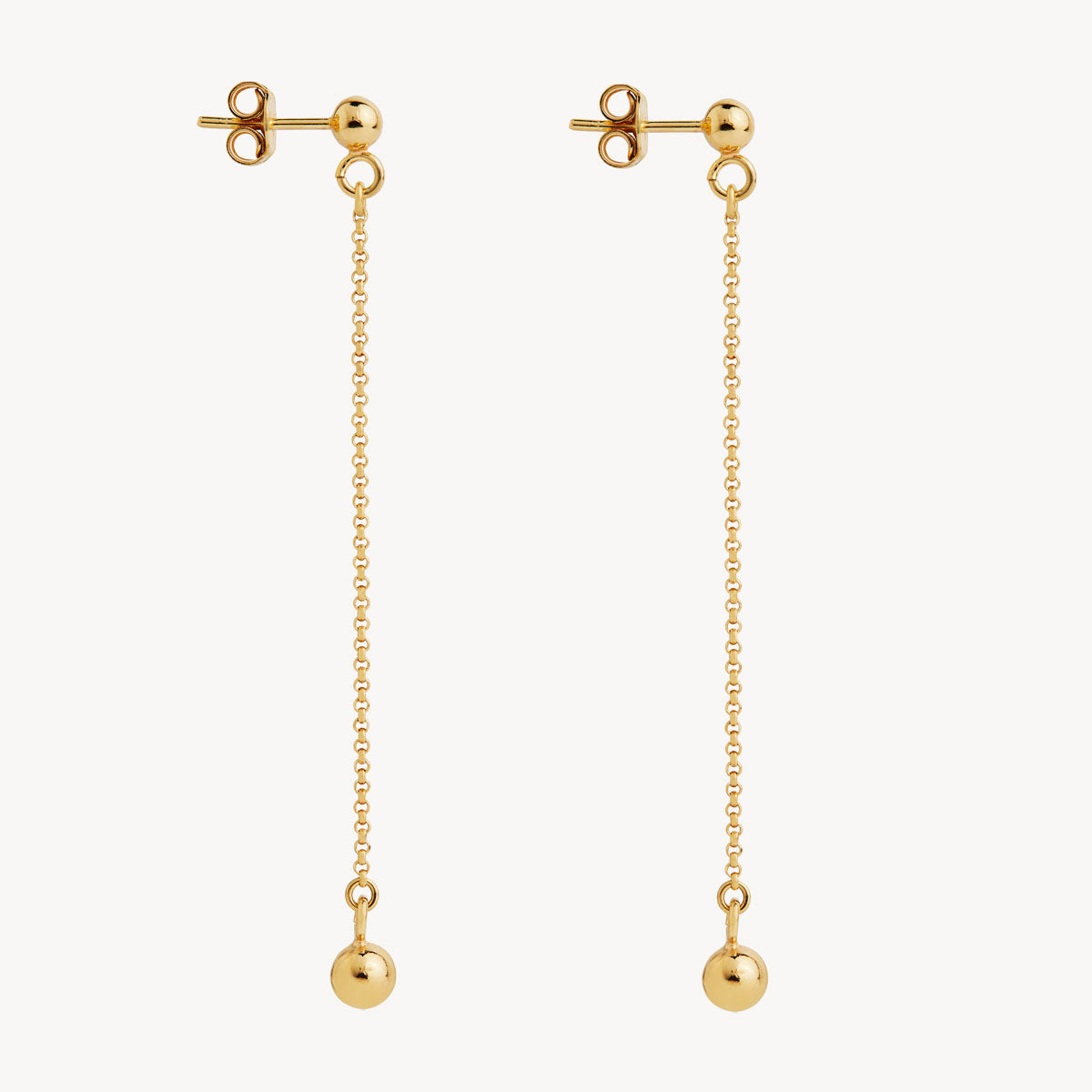 Najo Sunbeam Stud Drop Earrings - Yellow Gold