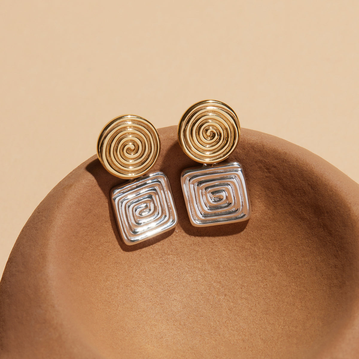Najo Labyrinthe Two-Tone Earrings