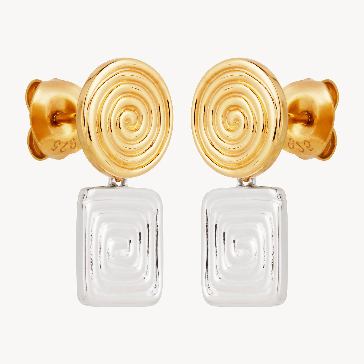 Najo Labyrinthe Two-Tone Earrings