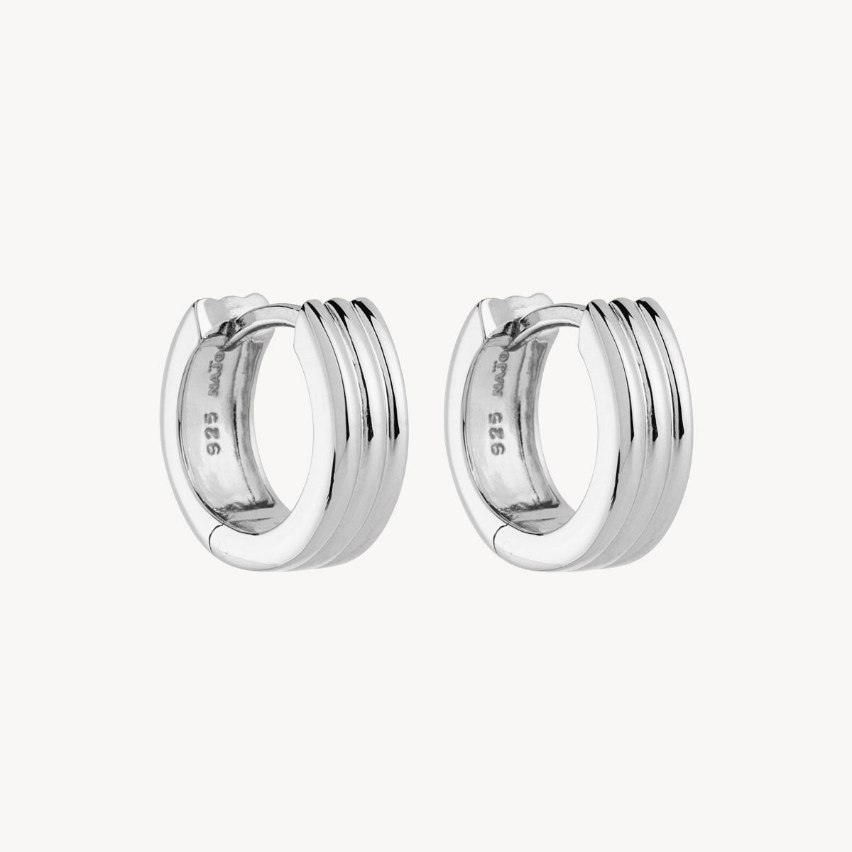 Najo Carrousel Huggie Earrings - Sterling Silver