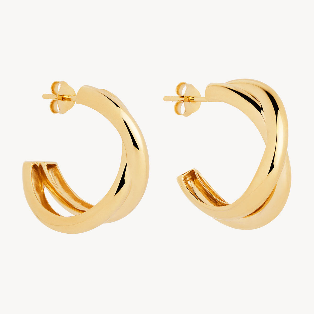 Najo Café Earrings - Yellow Gold