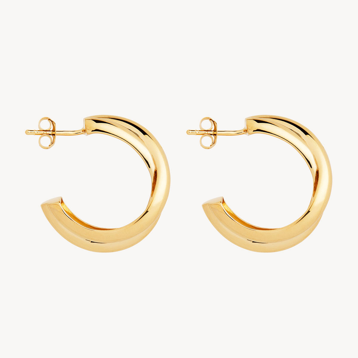 Najo Café Earrings - Yellow Gold