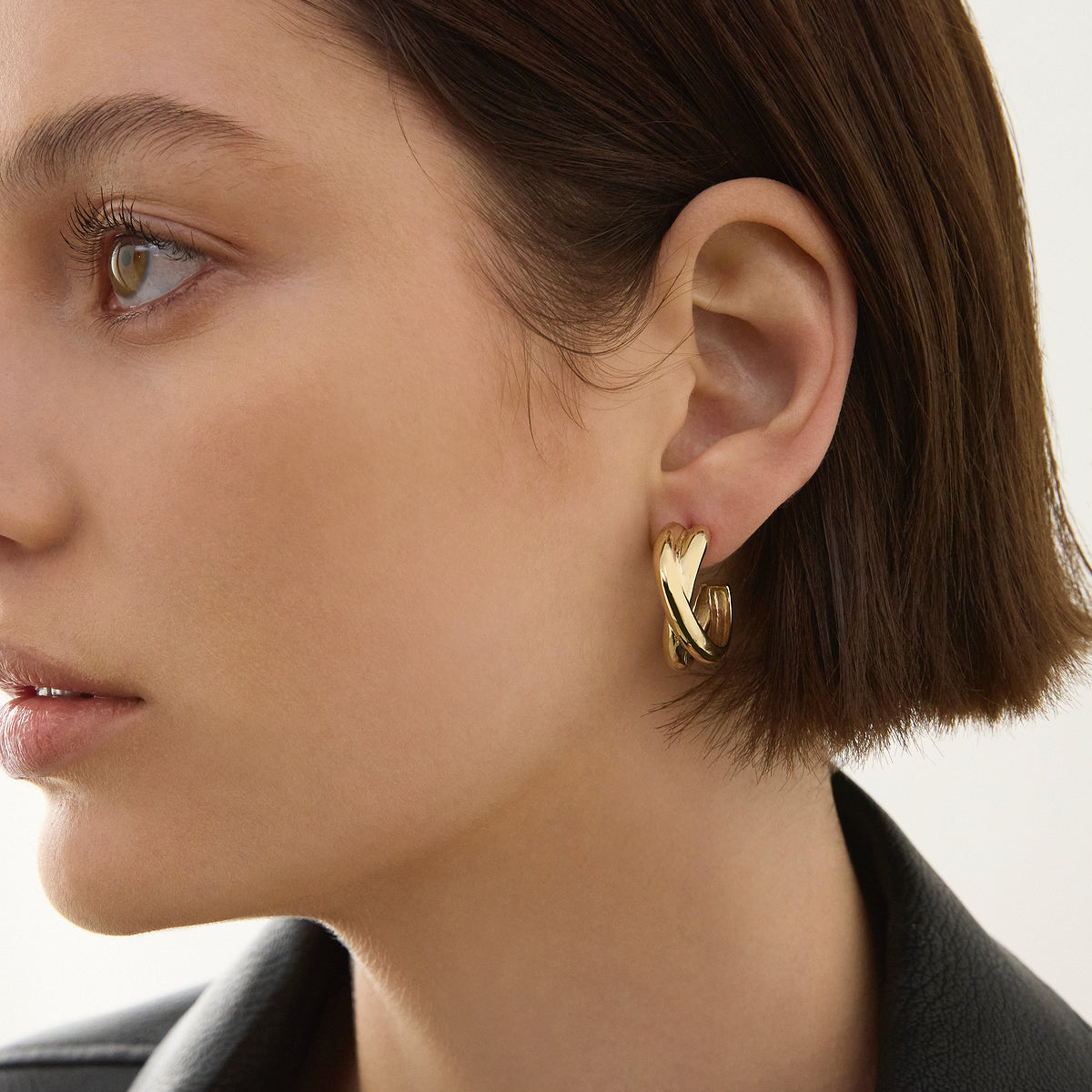 Najo Café Earrings - Yellow Gold