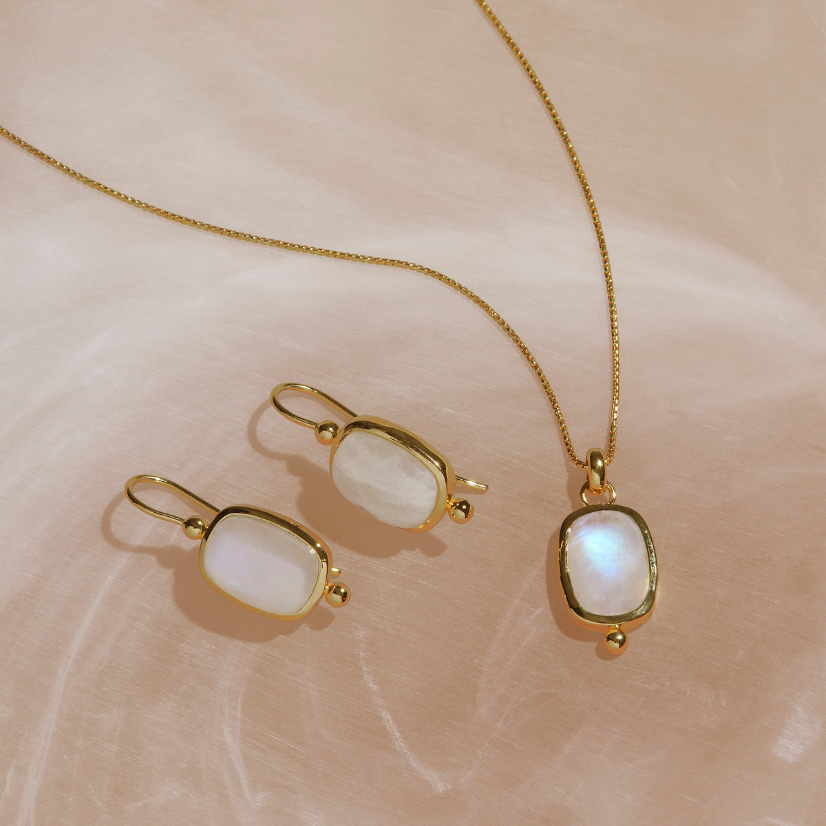 Najo Fleur Rainbow Moonstone Earrings