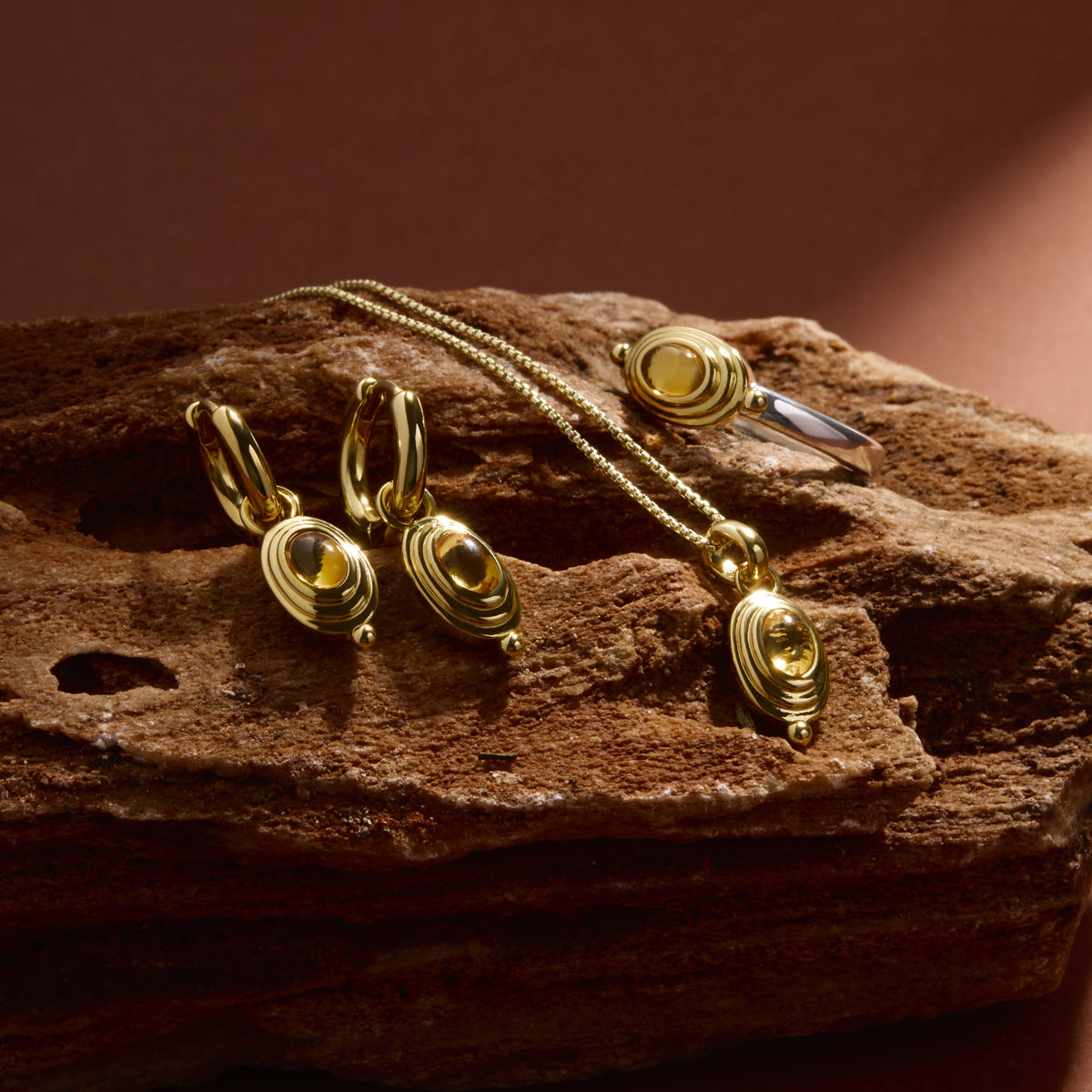 Najo Horizon Citrine Earrings