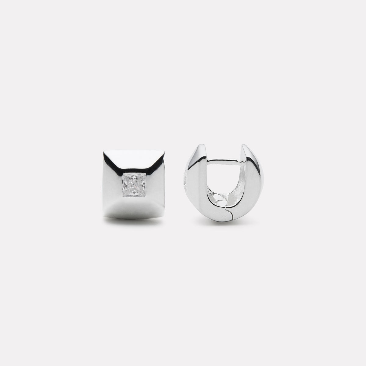 Najo Halo Cubic Zirconia Earrings - Sterling Silver
