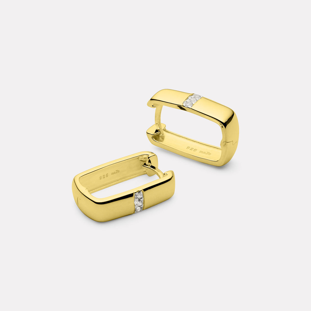 Najo Starlight Cubic Zirconia Earrings - Yellow Gold