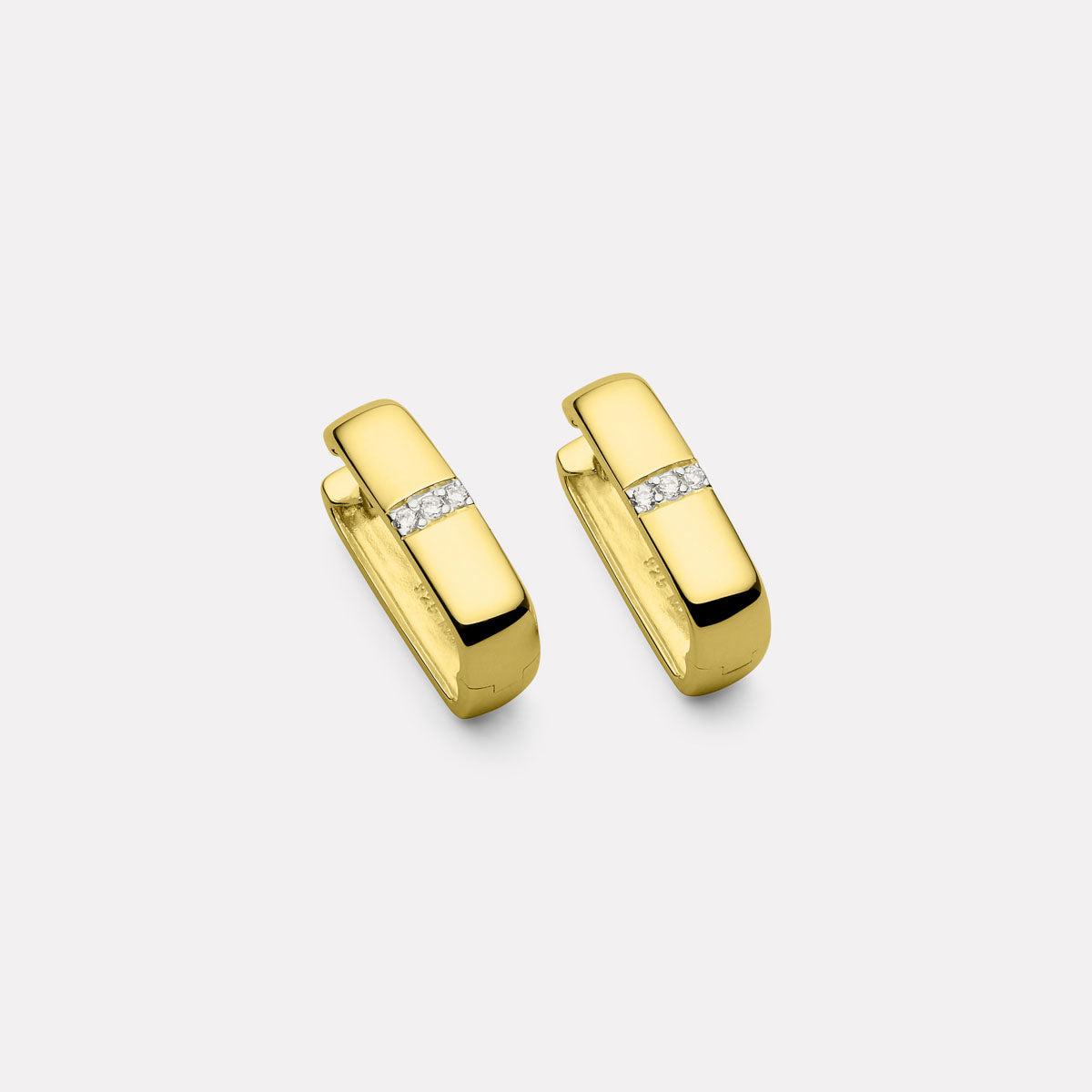 Najo Starlight Cubic Zirconia Earrings - Yellow Gold