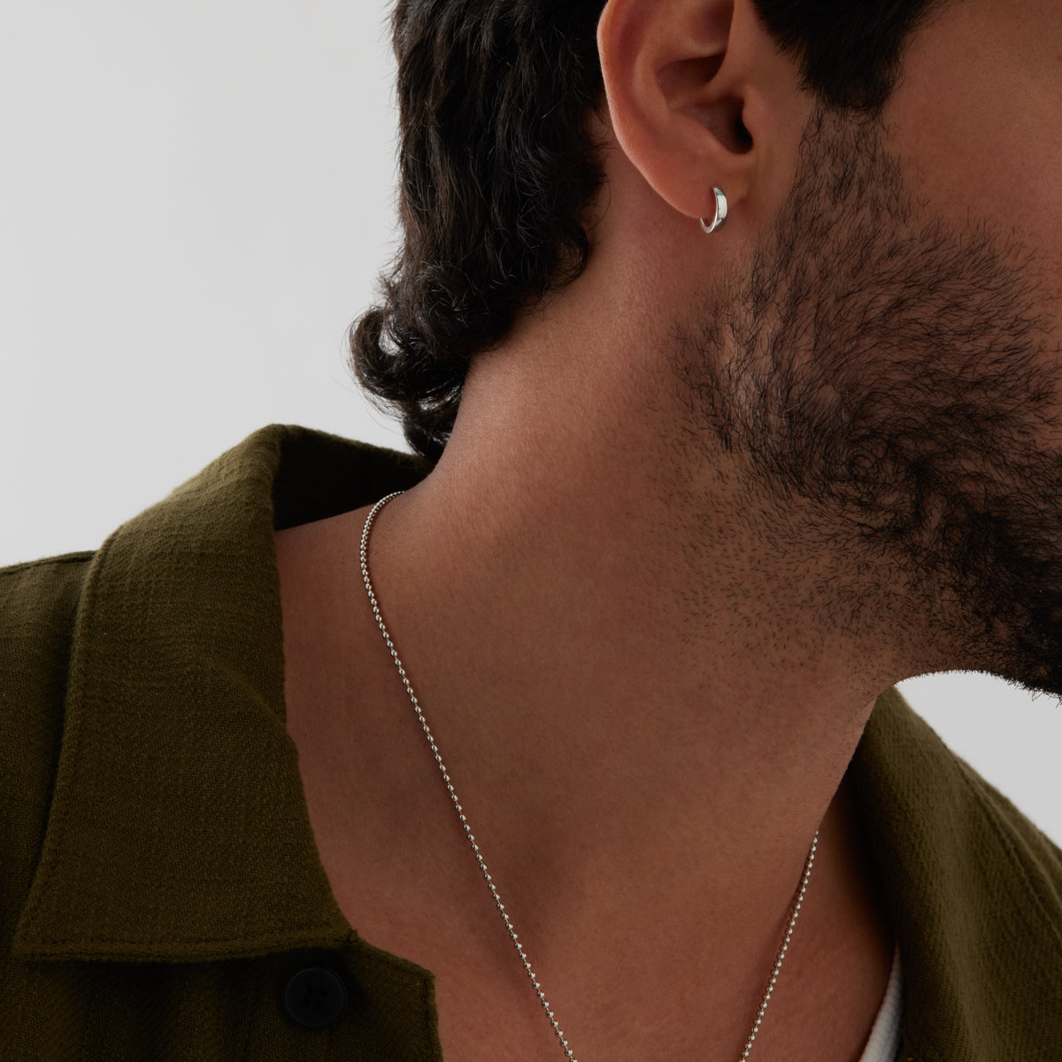 Najo Helios Men's Silver Earring