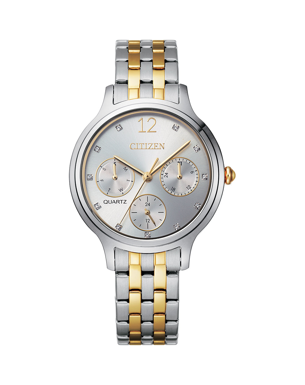 Citizen Women's Silver & Gold Watch - White Dial ED8184-51A