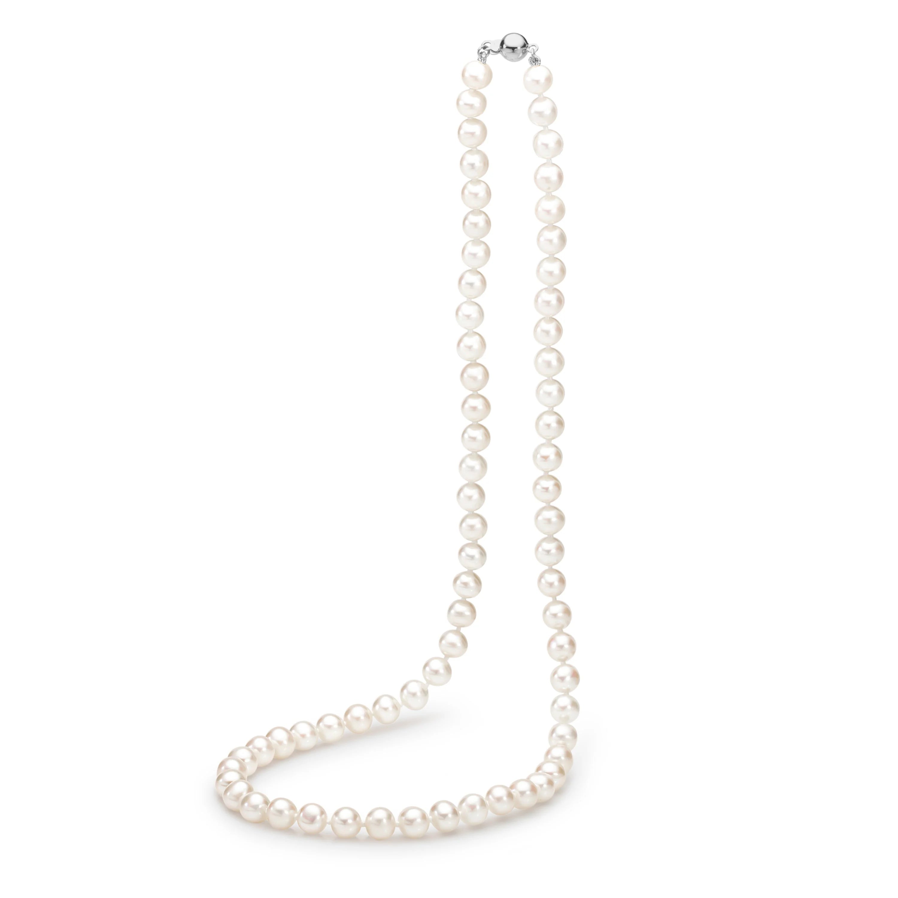 Ikecho Sterling Silver Annie Pearl Necklace 6.5-7.5mm 50cm