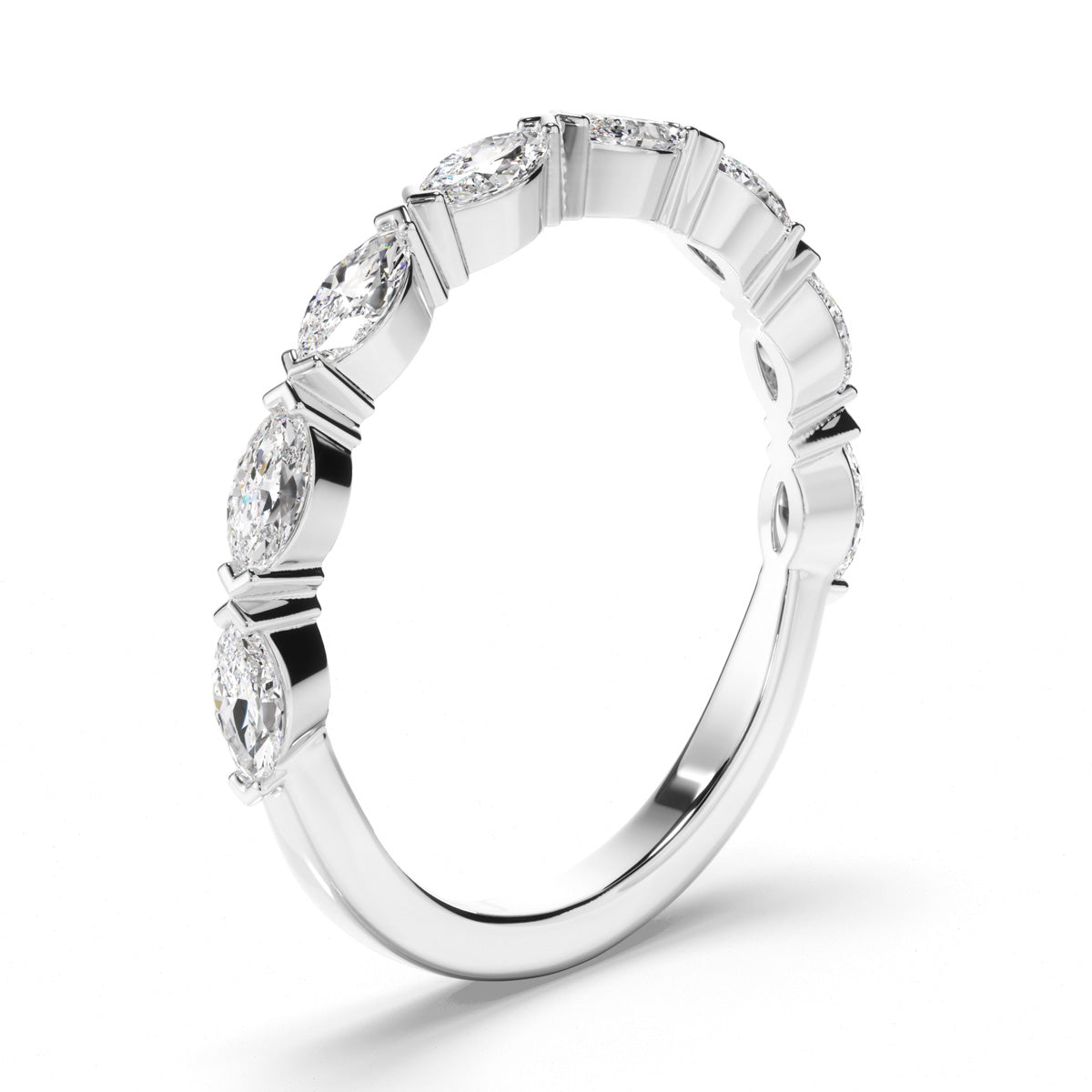 Marquise Cut Diamond Wedding Ring
