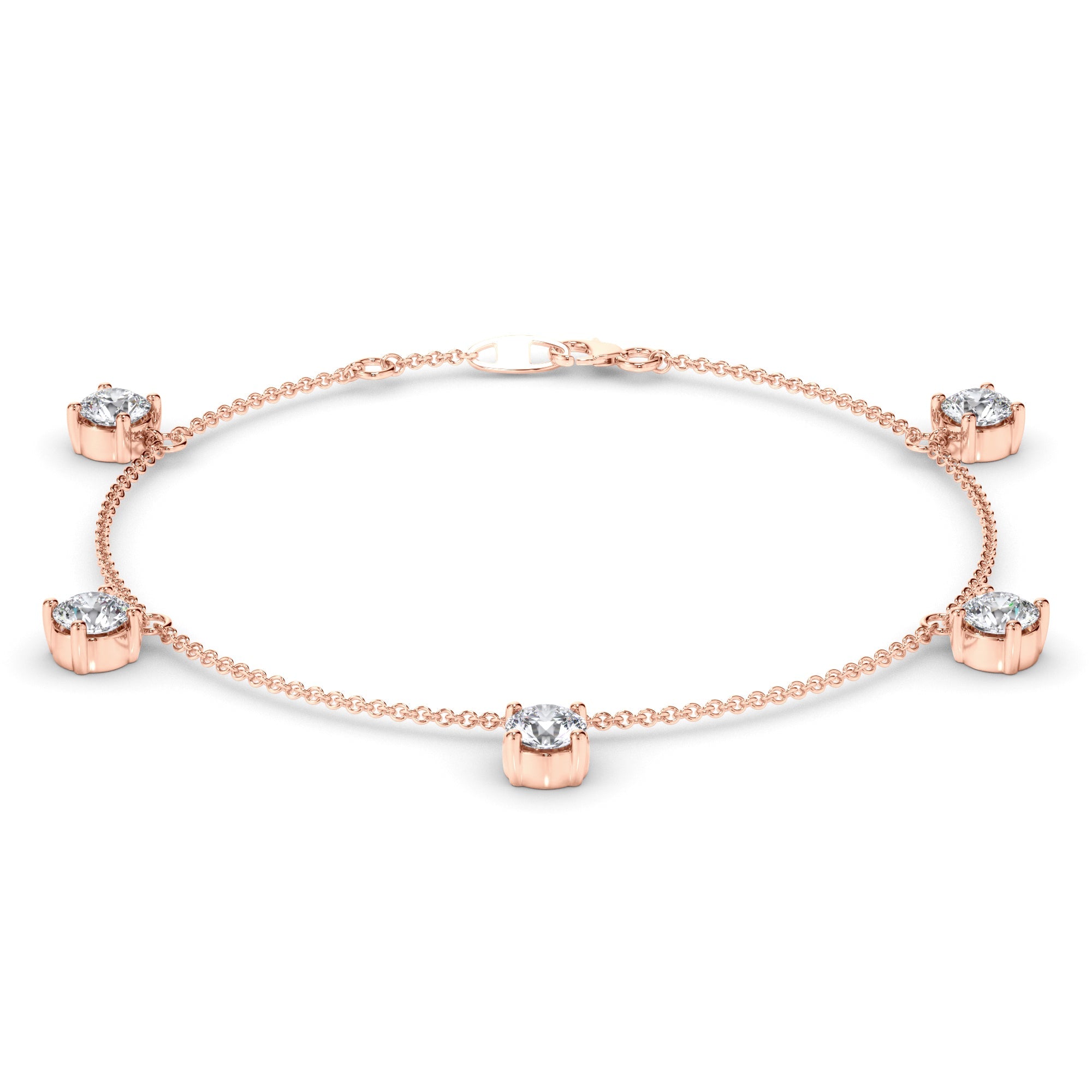 Floating Round Brilliant Cut Laboratory Grown Diamond Bracelet