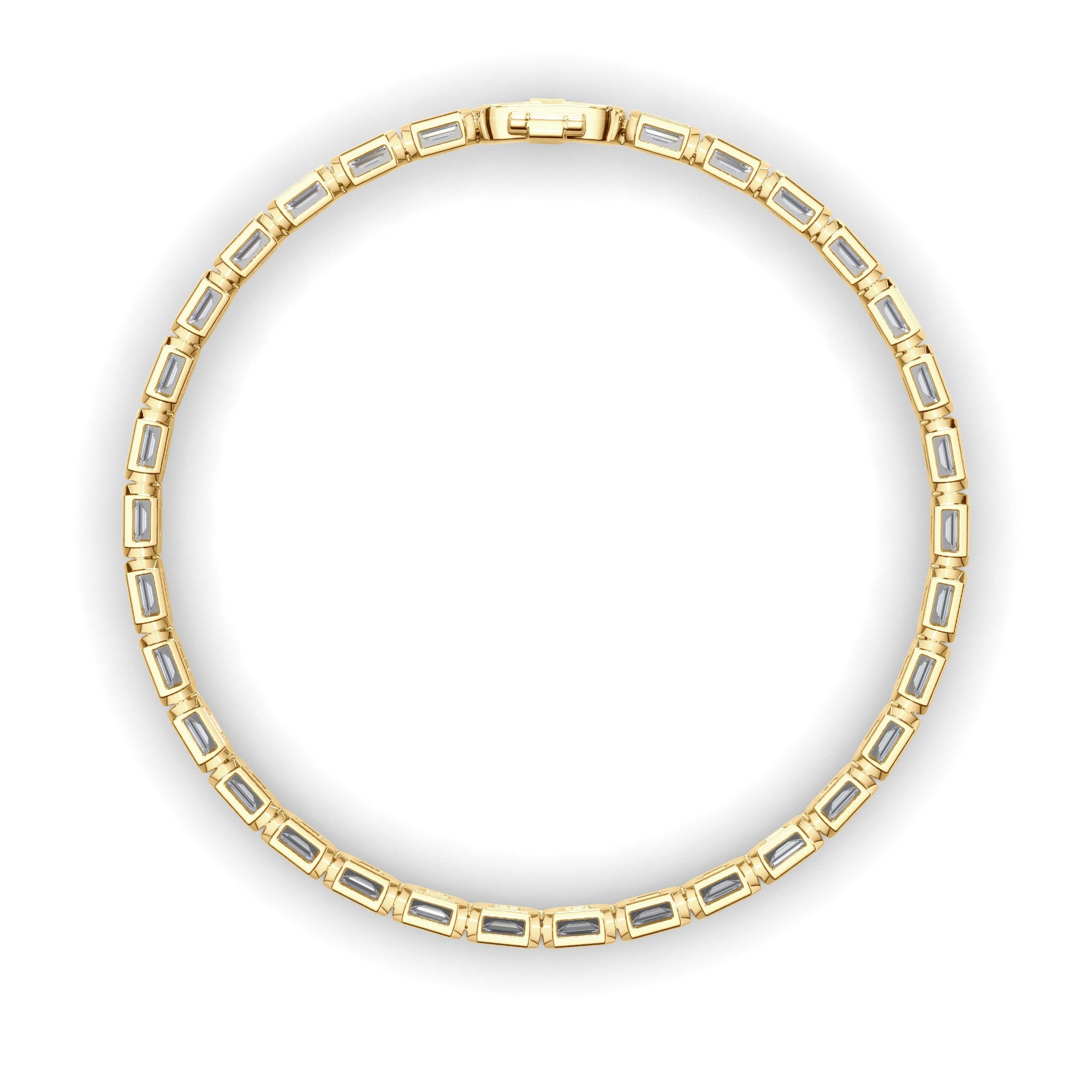 Emerald Cut Laboratory Grown Diamond Tennis Bracelet