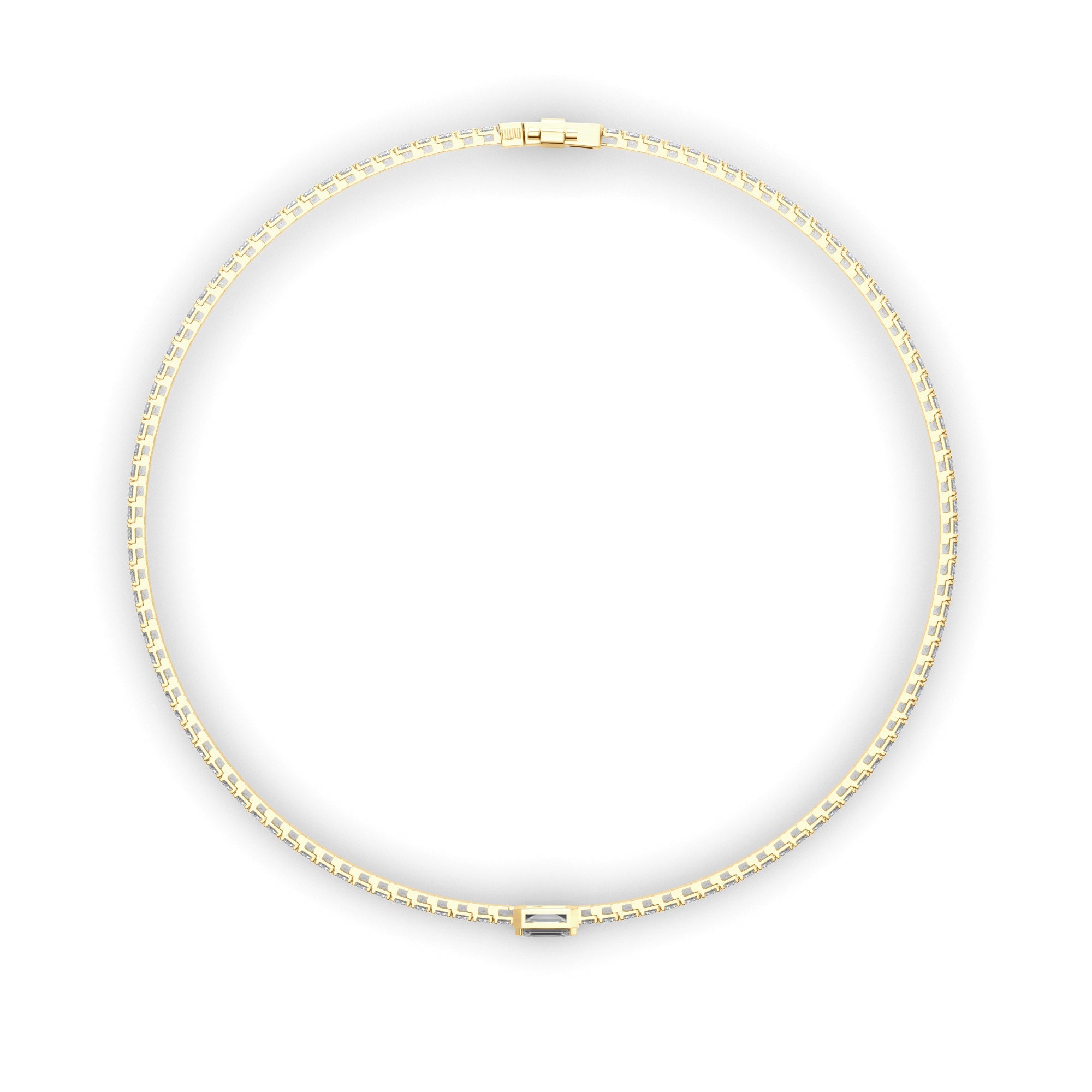 Emerald Cut Solitaire Laboratory Grown Diamond Tennis Bracelet