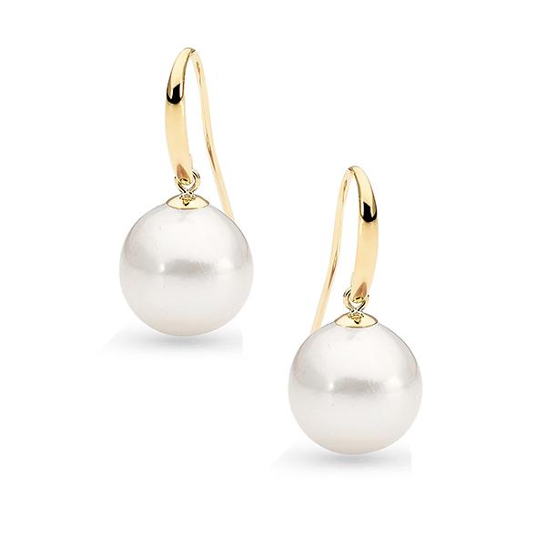 9ct Yellow Gold Maggie Pearl Earrings