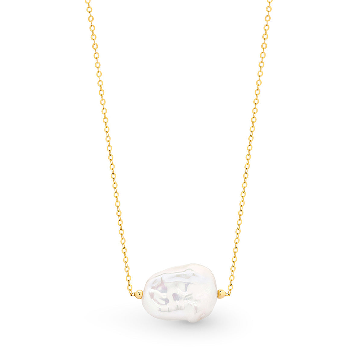 14ct Yellow Gold Ida Keshi Freshwater Pearl Necklace