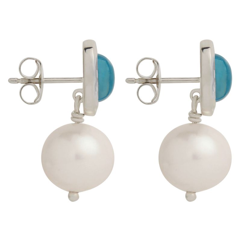 Najo Blue Lagoon Pearl Earring - Sterling Silver