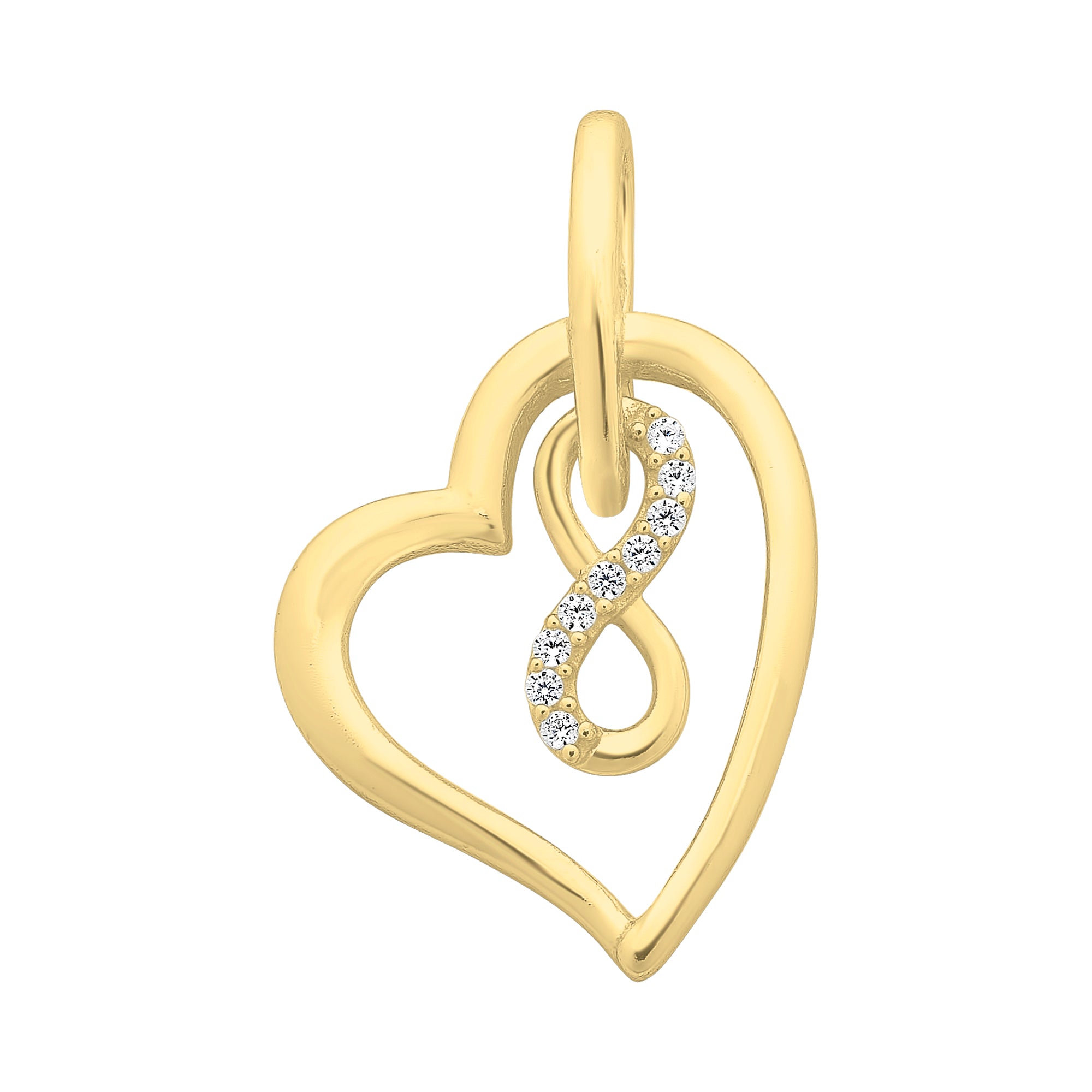 Gold-Plated Sterling Silver Cubic Zirconia Pendant - M3401
