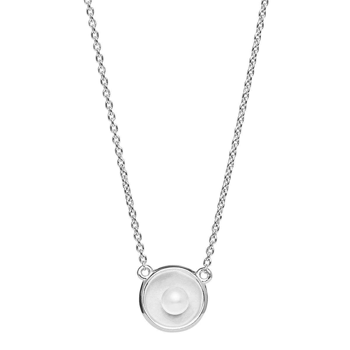 NAJO Capri Silver Pearl Necklace (42cm+ext)