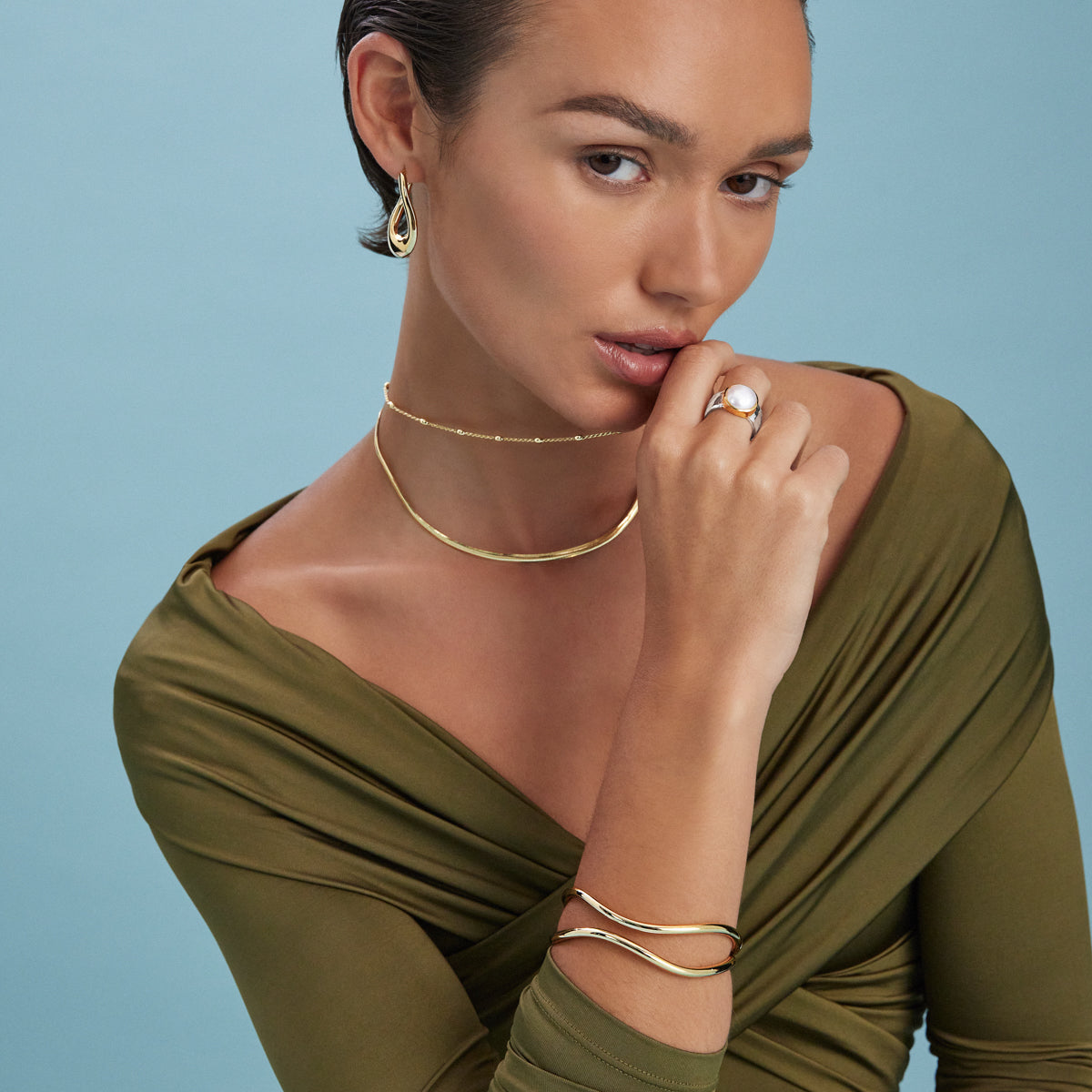 Najo Celestine Fine Yellow Gold Necklace (45cm+ext)
