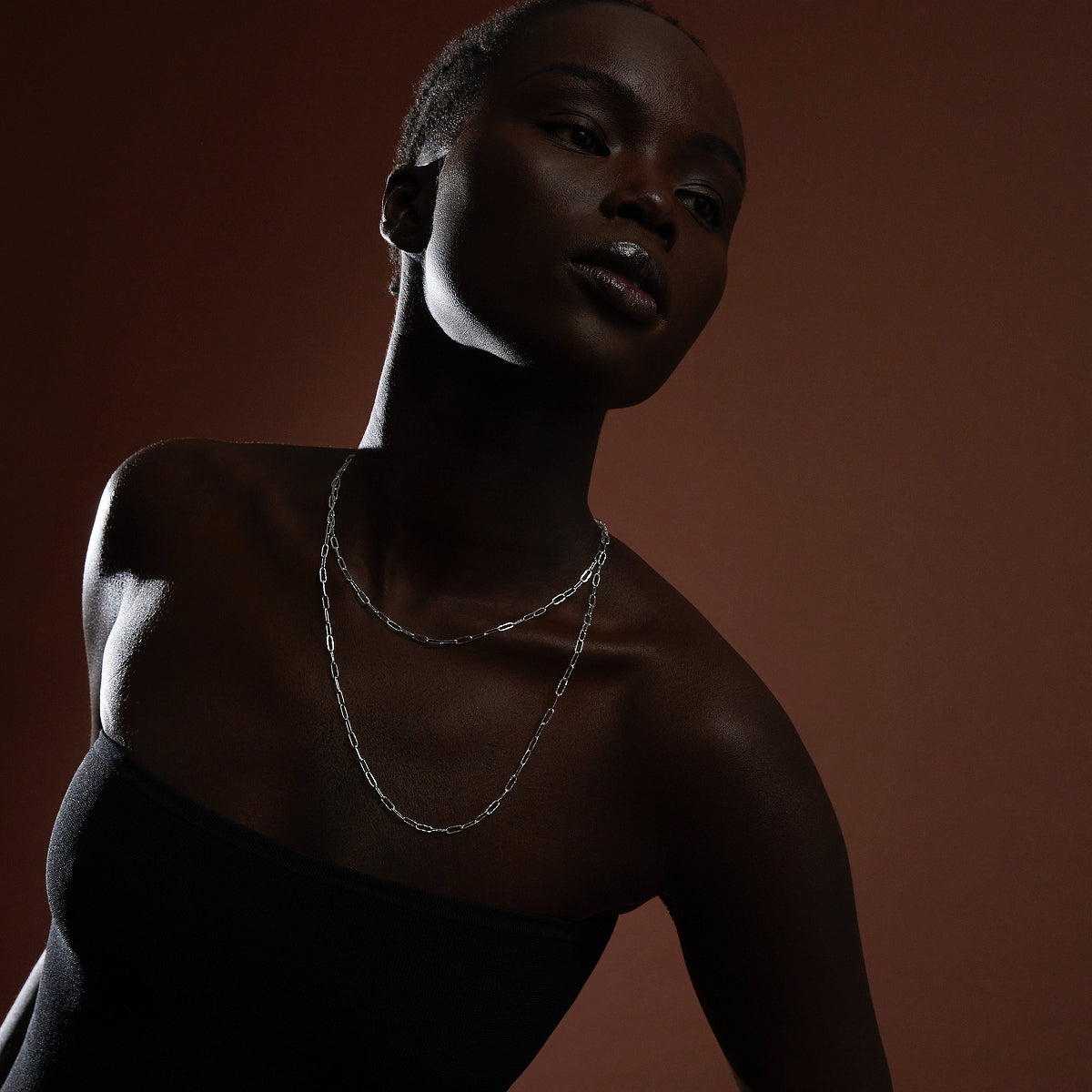 Najo Rivière Necklace - Sterling Silver (60 cm)