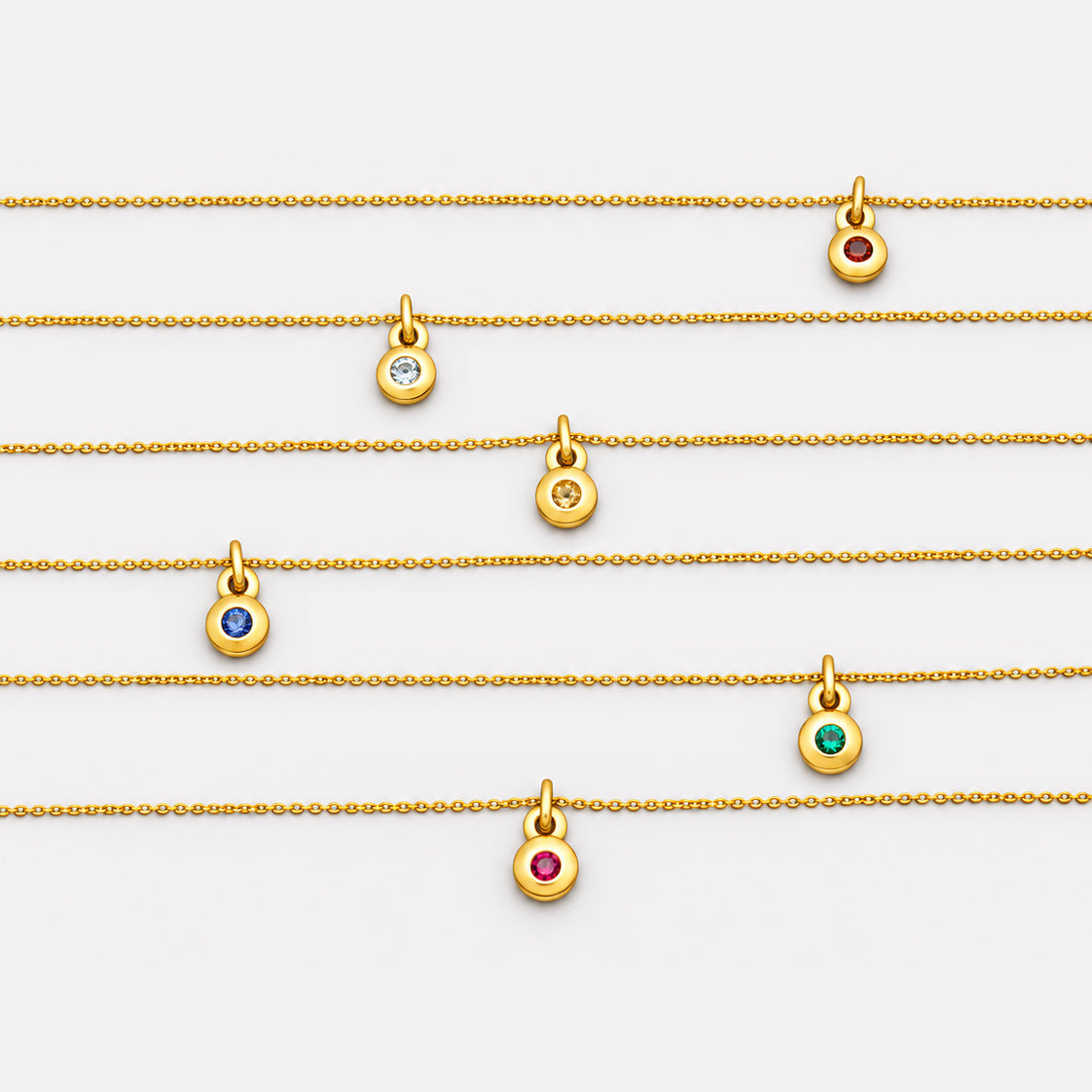 NAJO January Birthstone Necklace – Yellow Gold