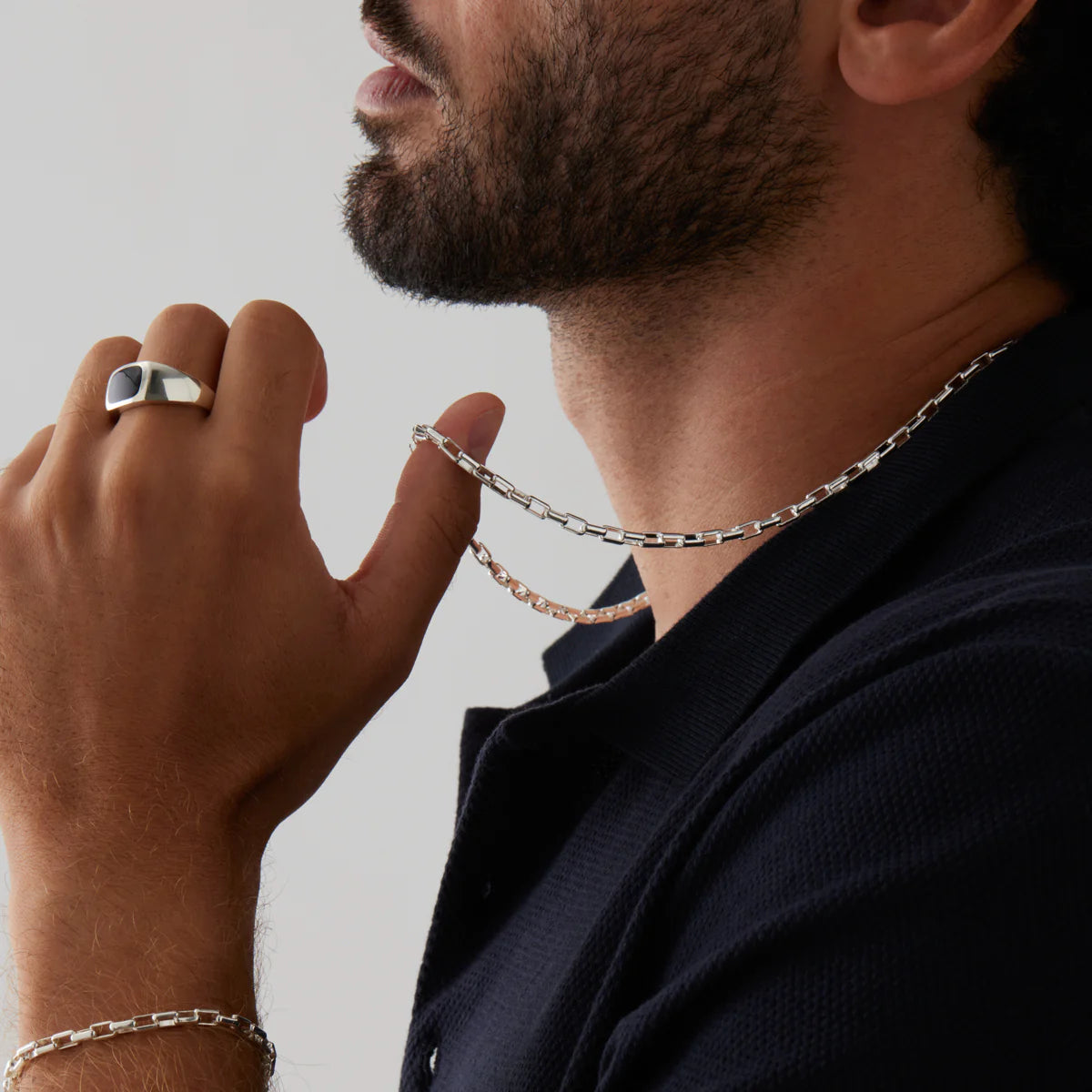 Najo Veneto Men’s Silver Necklace